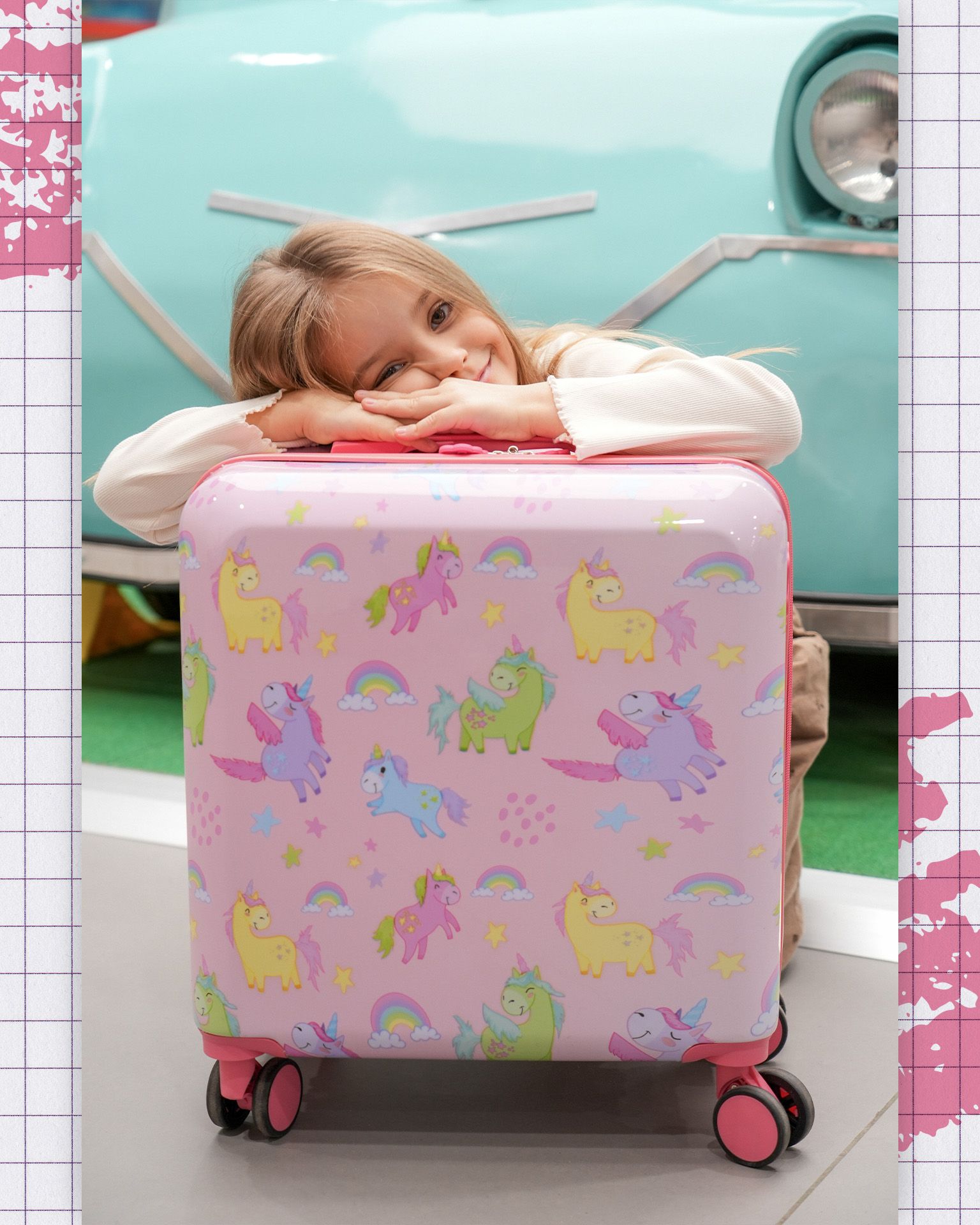 Dětský kufřík jednorožec růžový