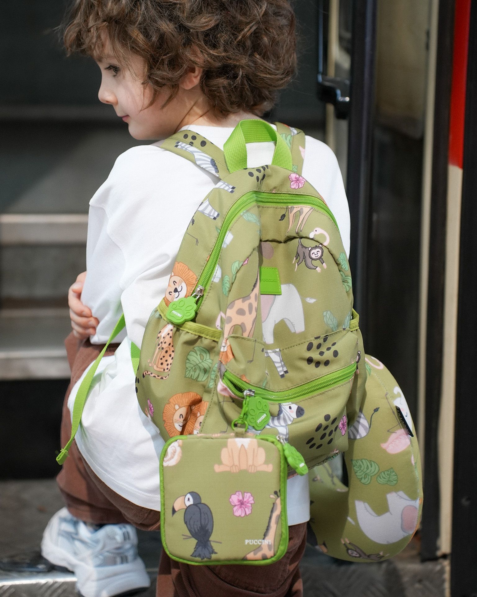 Dětský safari batoh zelený