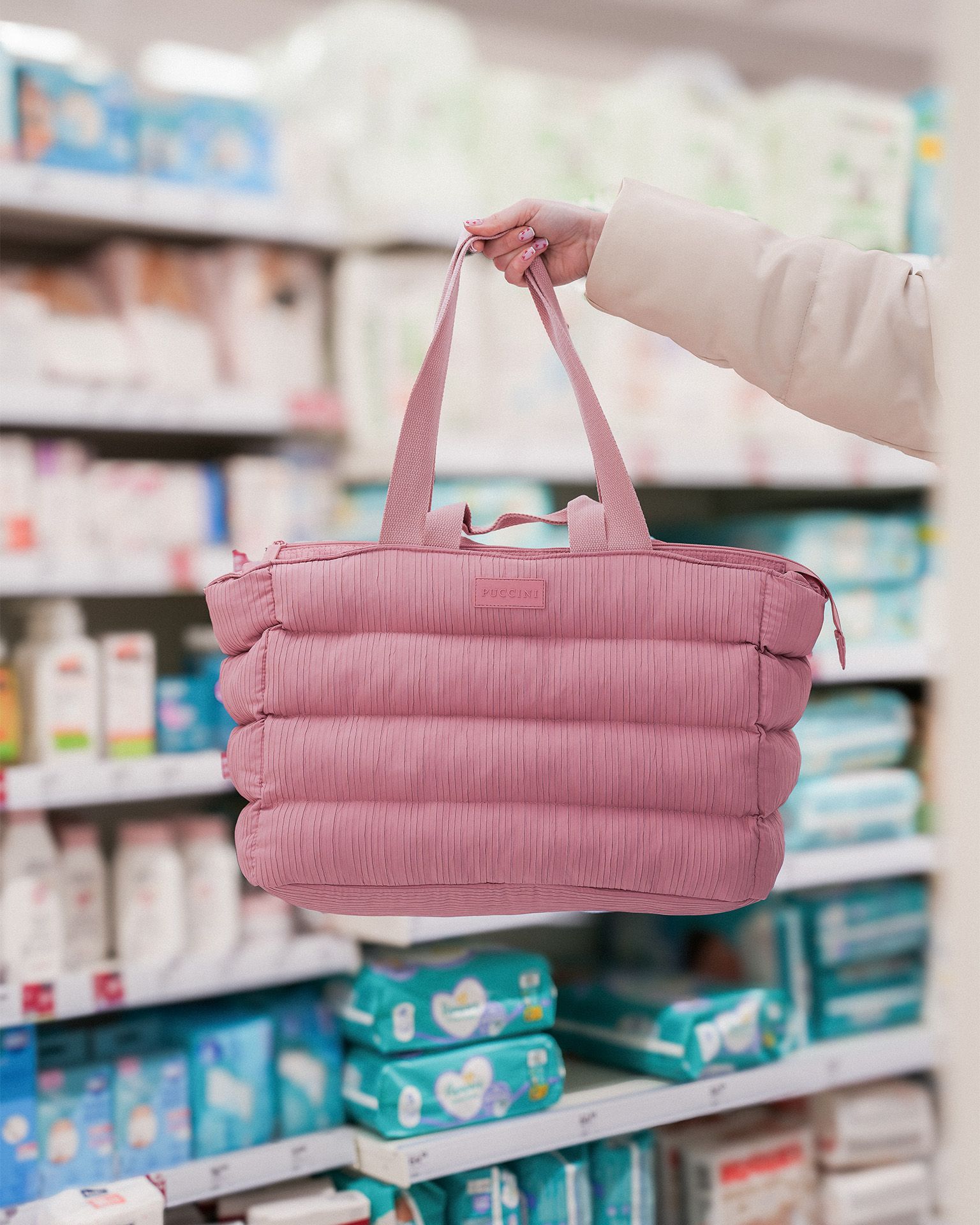 Městská taška s kapsou na notebook 15,6 palce růžová