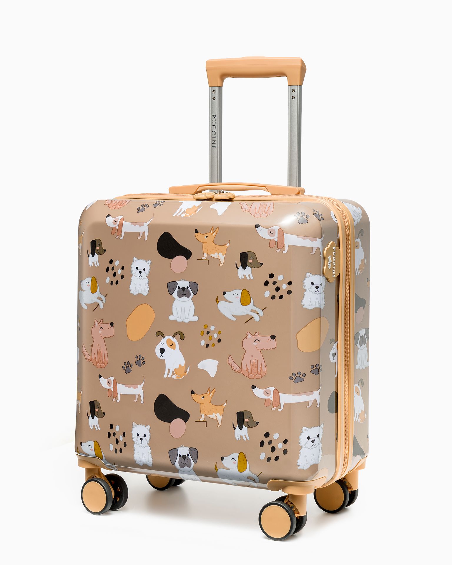 Dětský kufr psi hnědý