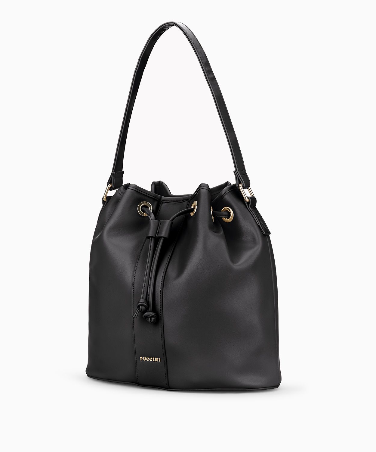 Dámský vak z ekologické kůže se zapínáním na druk černý