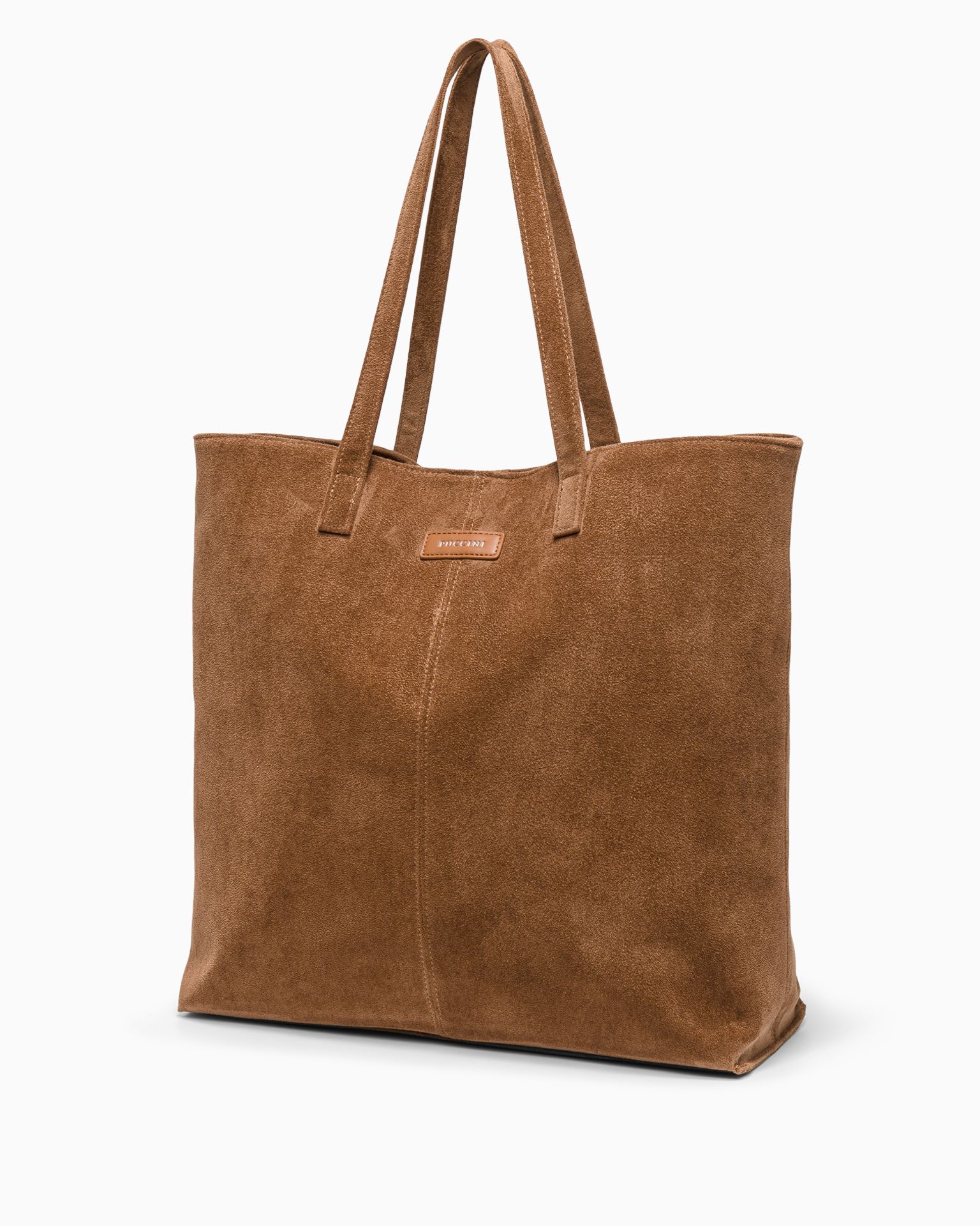 Dámská nákupní taška velká z ekologického semiše světle hnědá