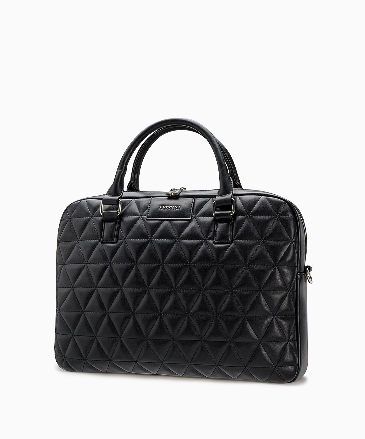 Dámská prošívaná taška na notebook černá