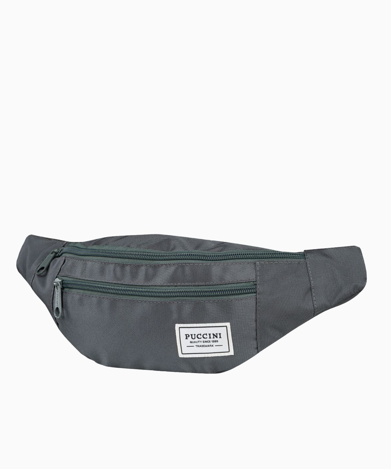 Zelená textilní ledvinka s neonovou podšívkou