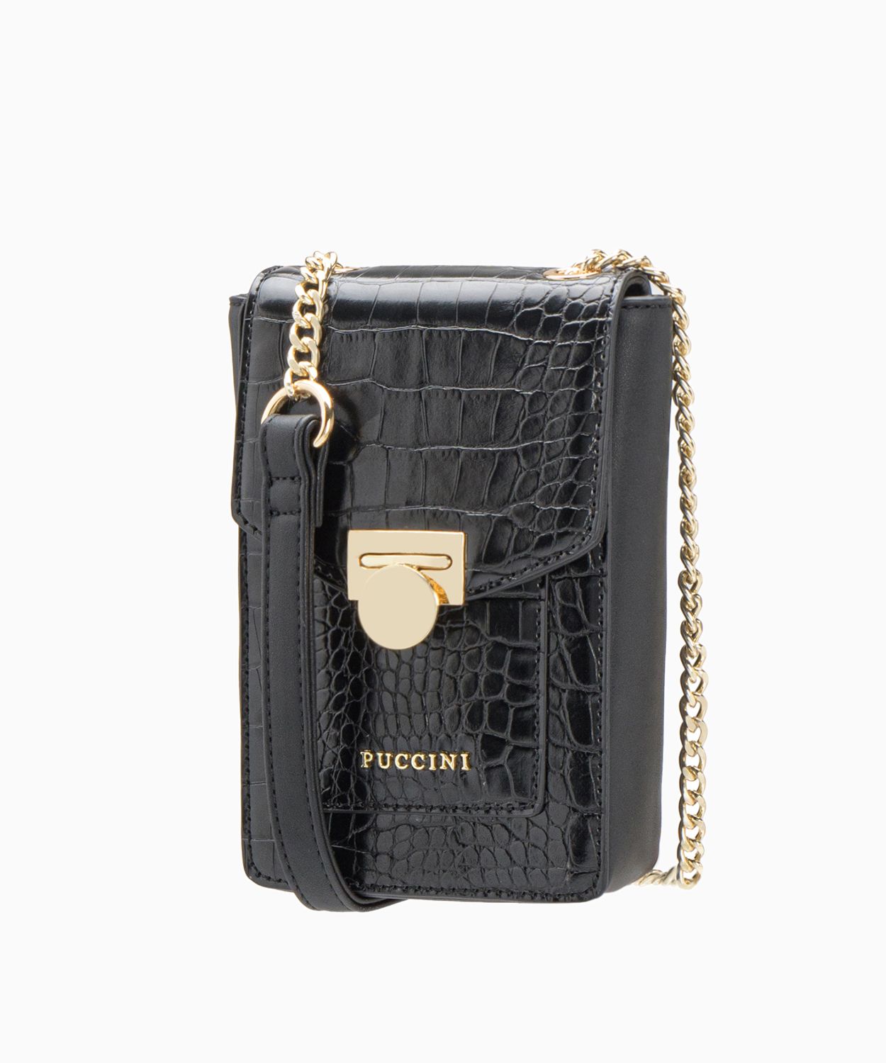 Dámská mini kabelka s řetízkem černá