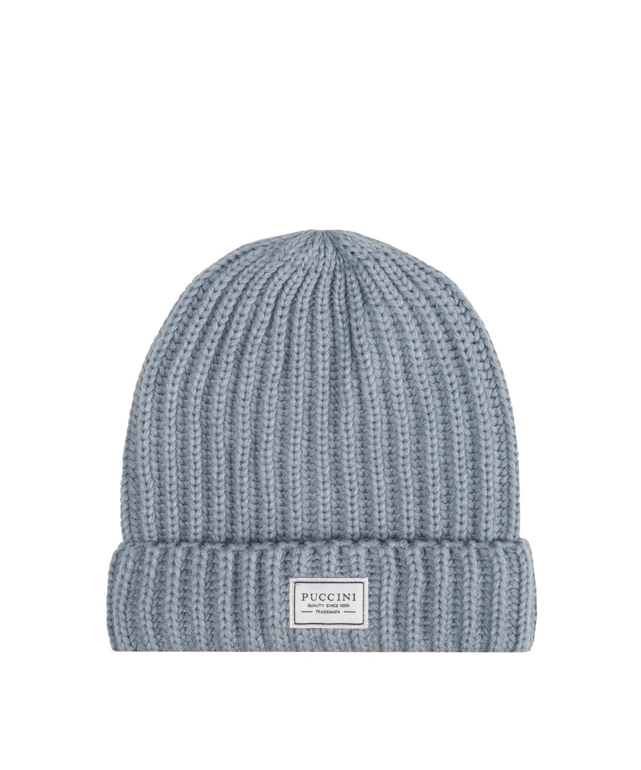 Světle šedá čepice beanie s tlustým copánkovým vzorem