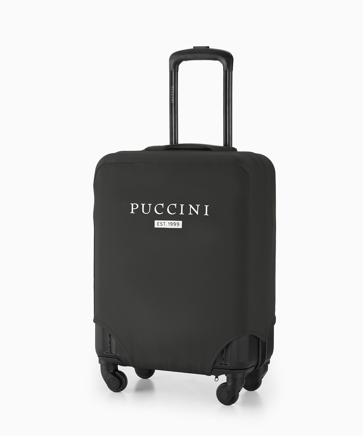 Černé elastické pouzdro na malý kufr