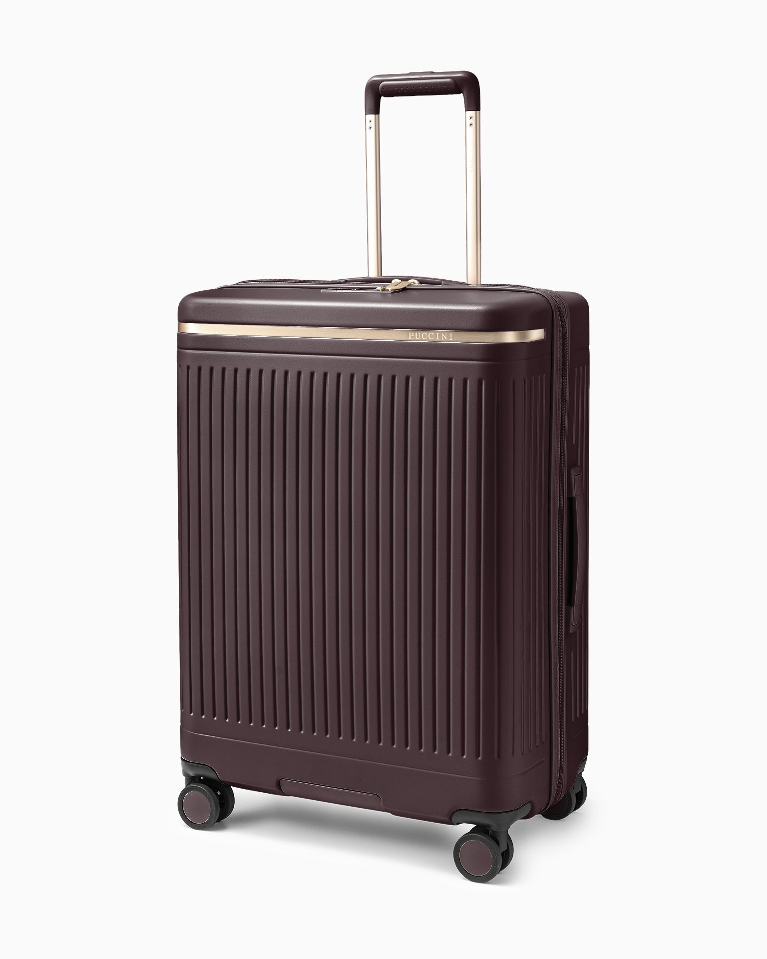 Střední kufr z polykarbonátu hnědý