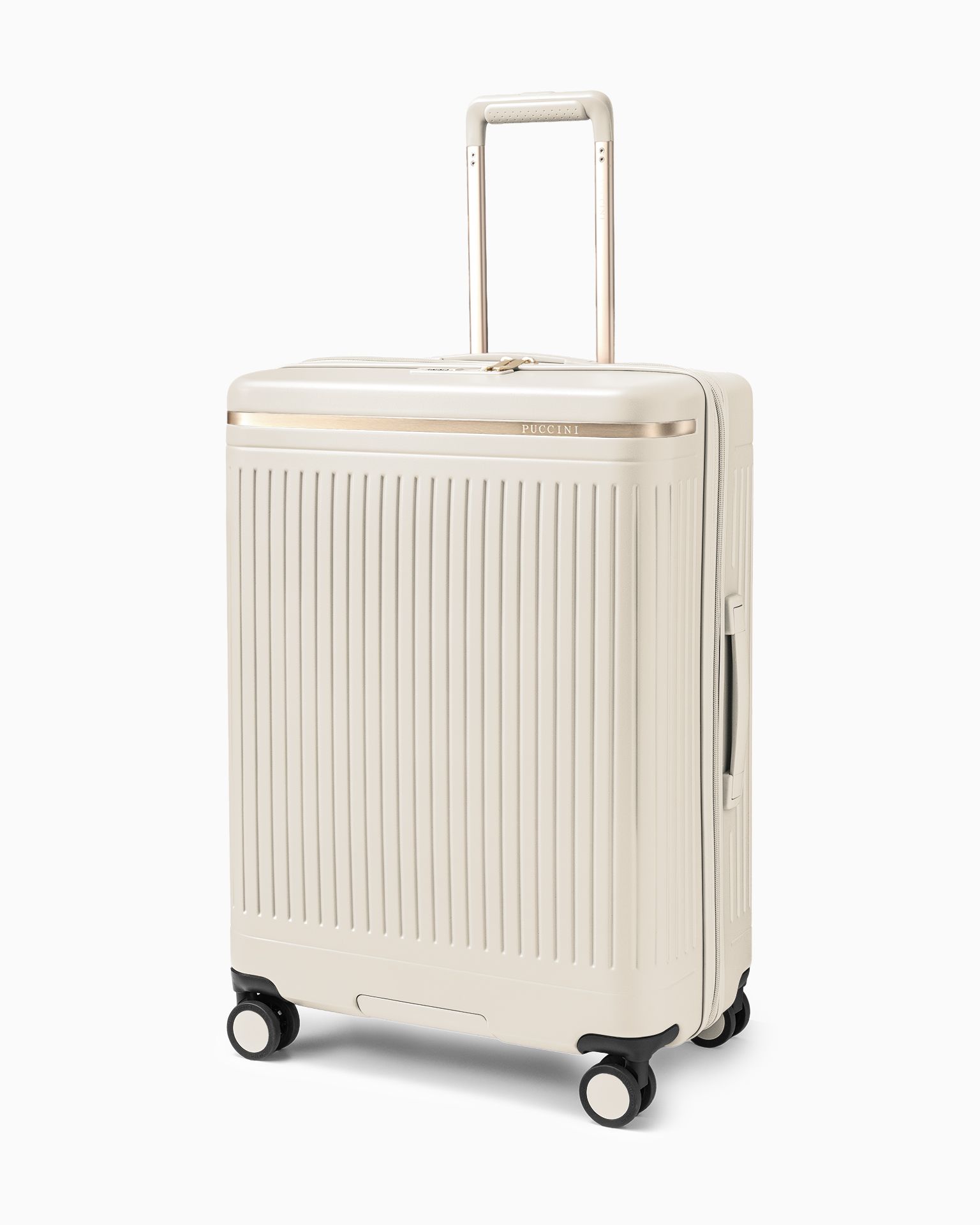 Střední kufr z polykarbonátu béžový