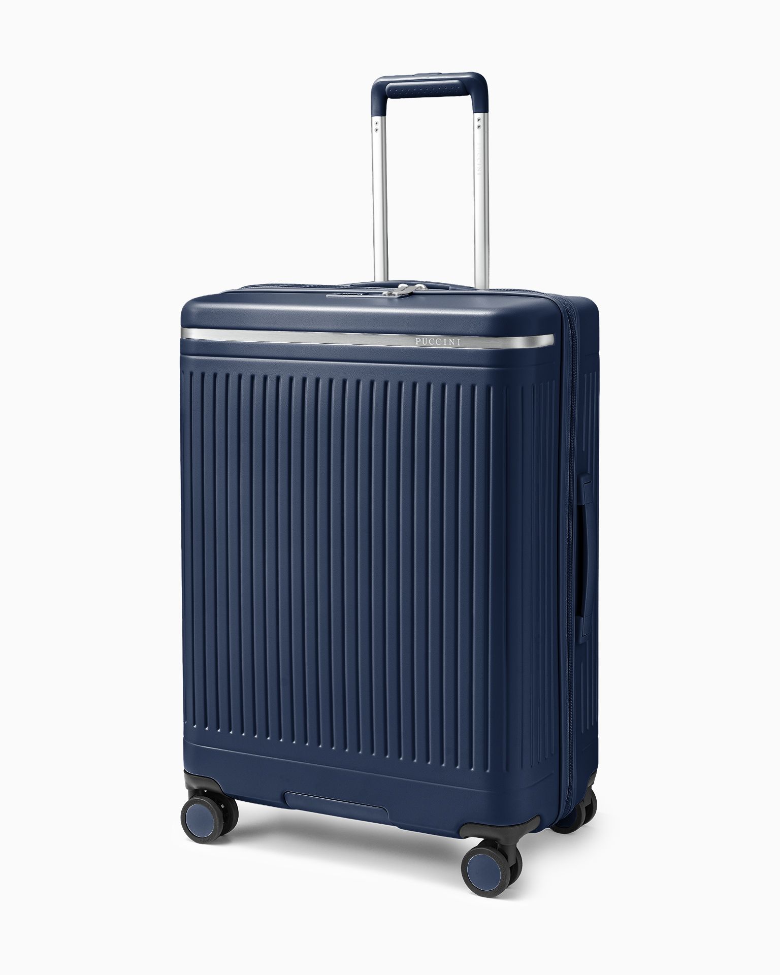 Střední kufr z polykarbonátu modrý