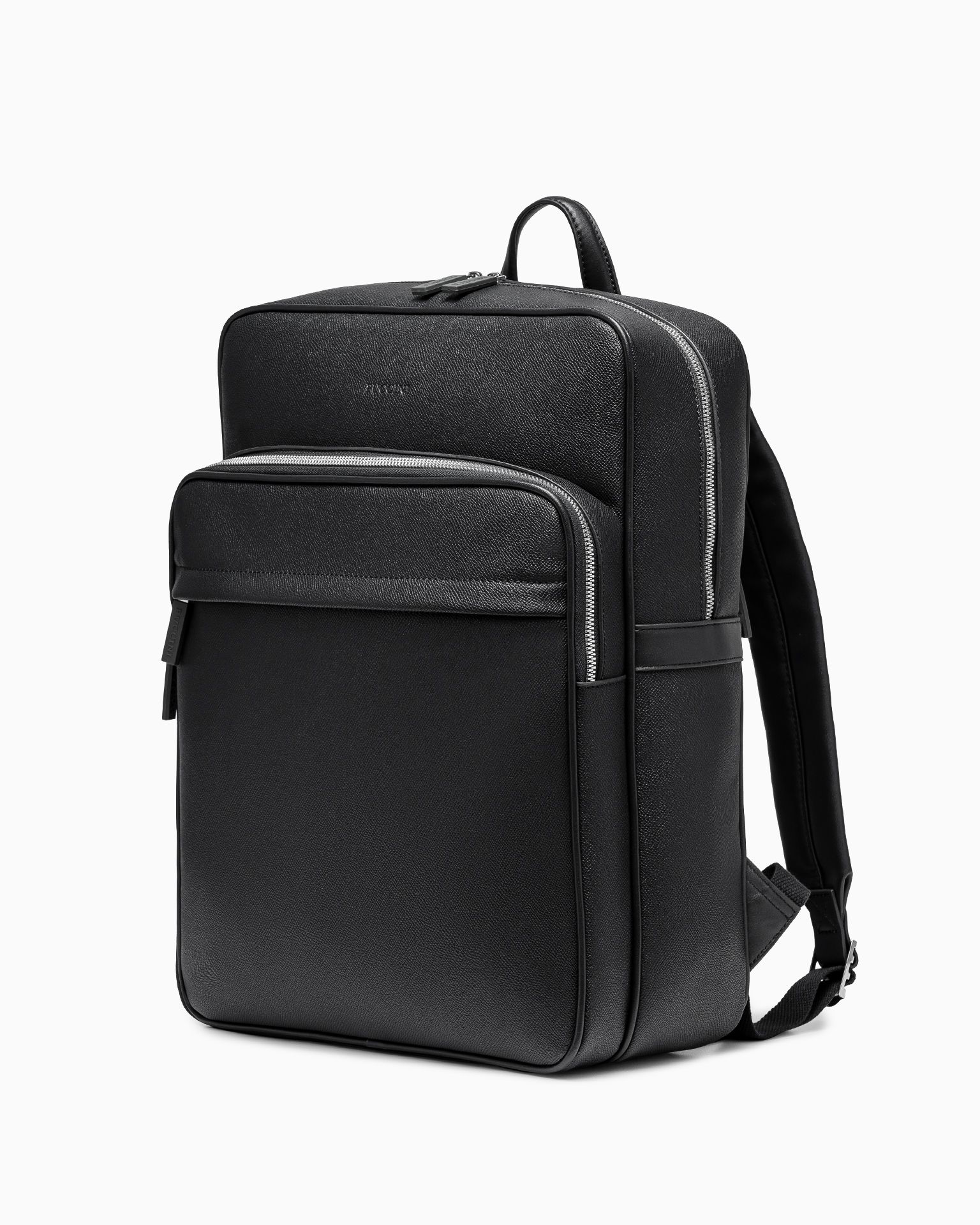Batoh na notebook z ekokůže v černé barvě