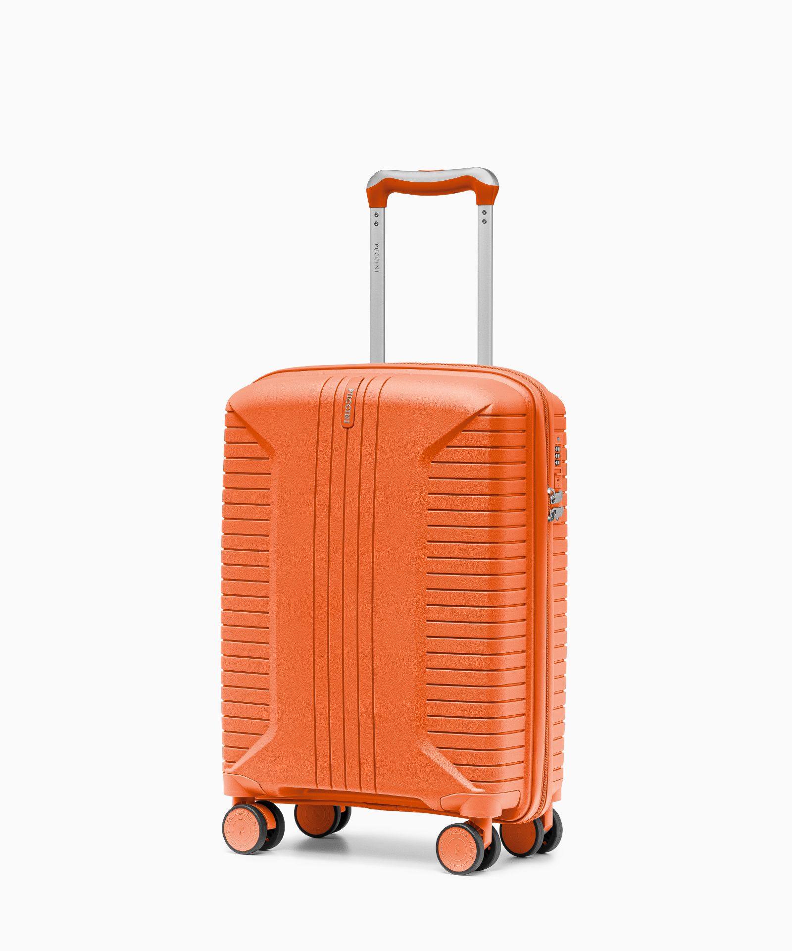 Příruční kufr na kolečkách z polypropylenu, oranžový