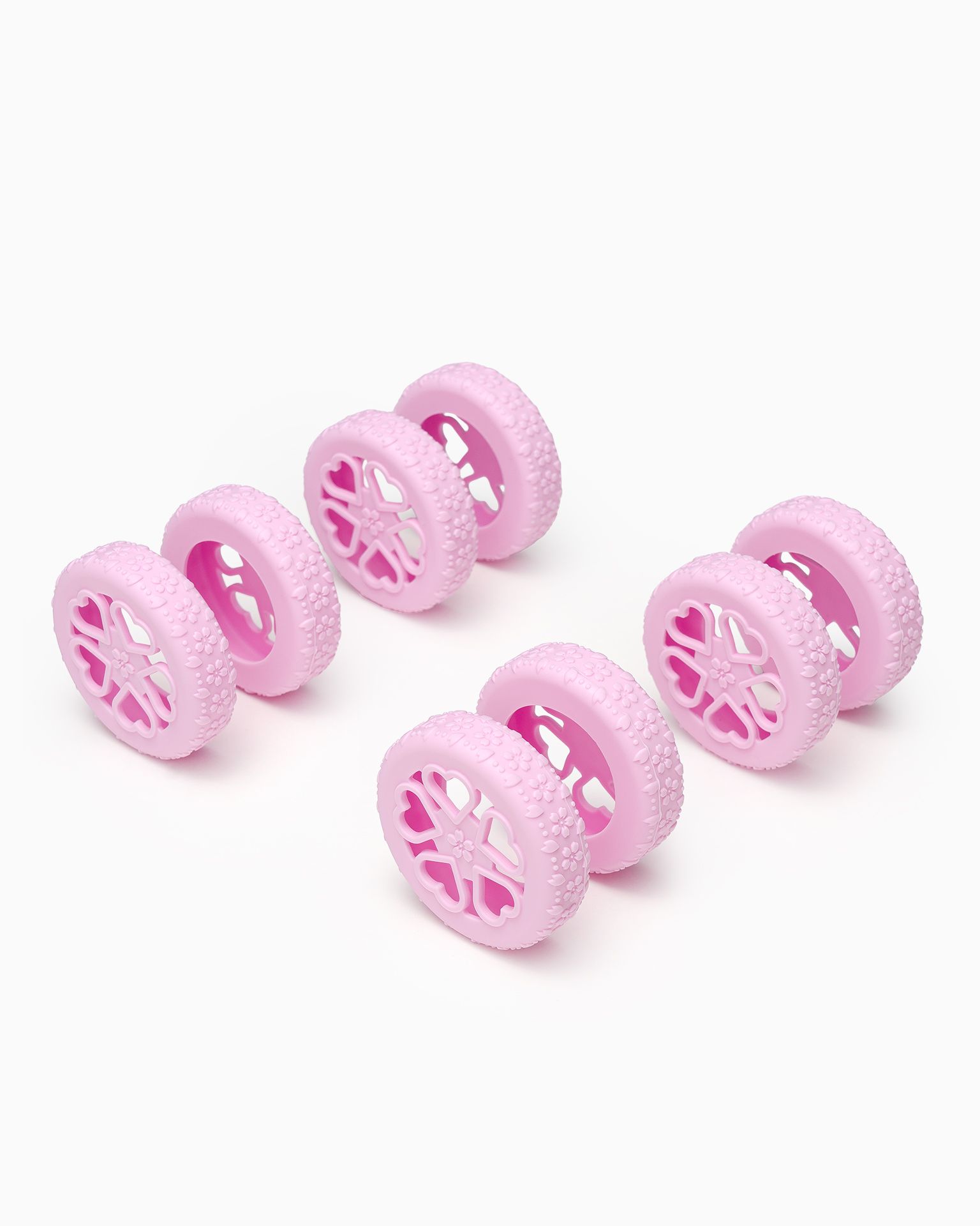 Ochranné kryty na kola kufru růžové