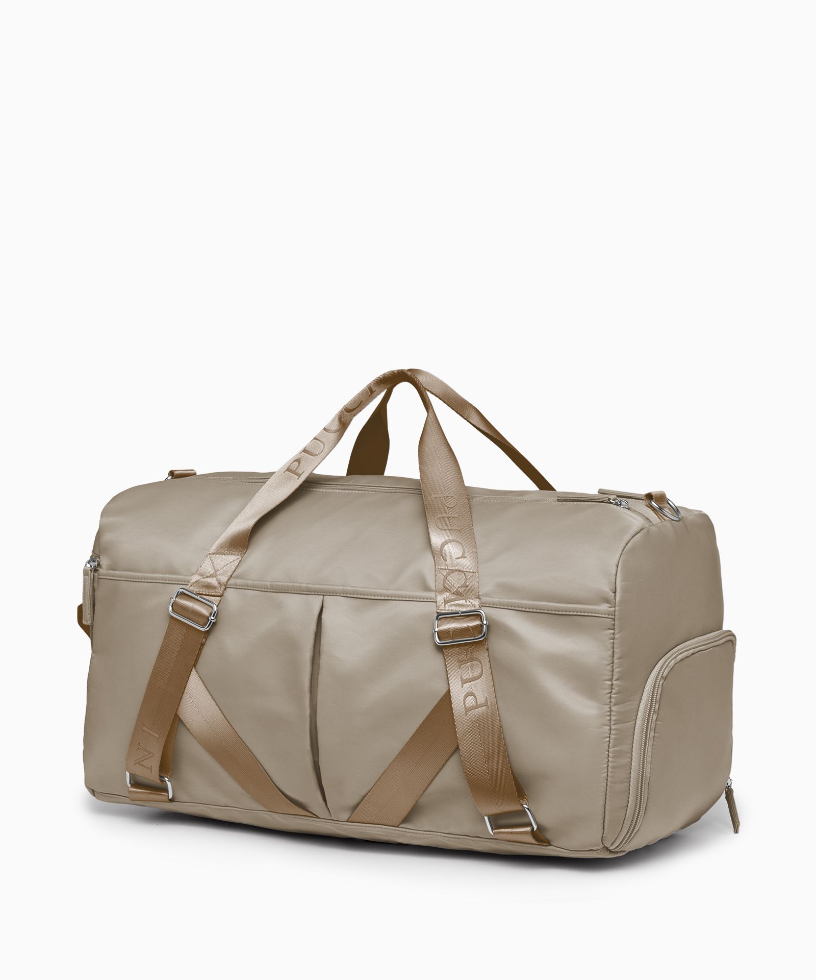 Sportovní taška s držákem na karimatku světle hnědá