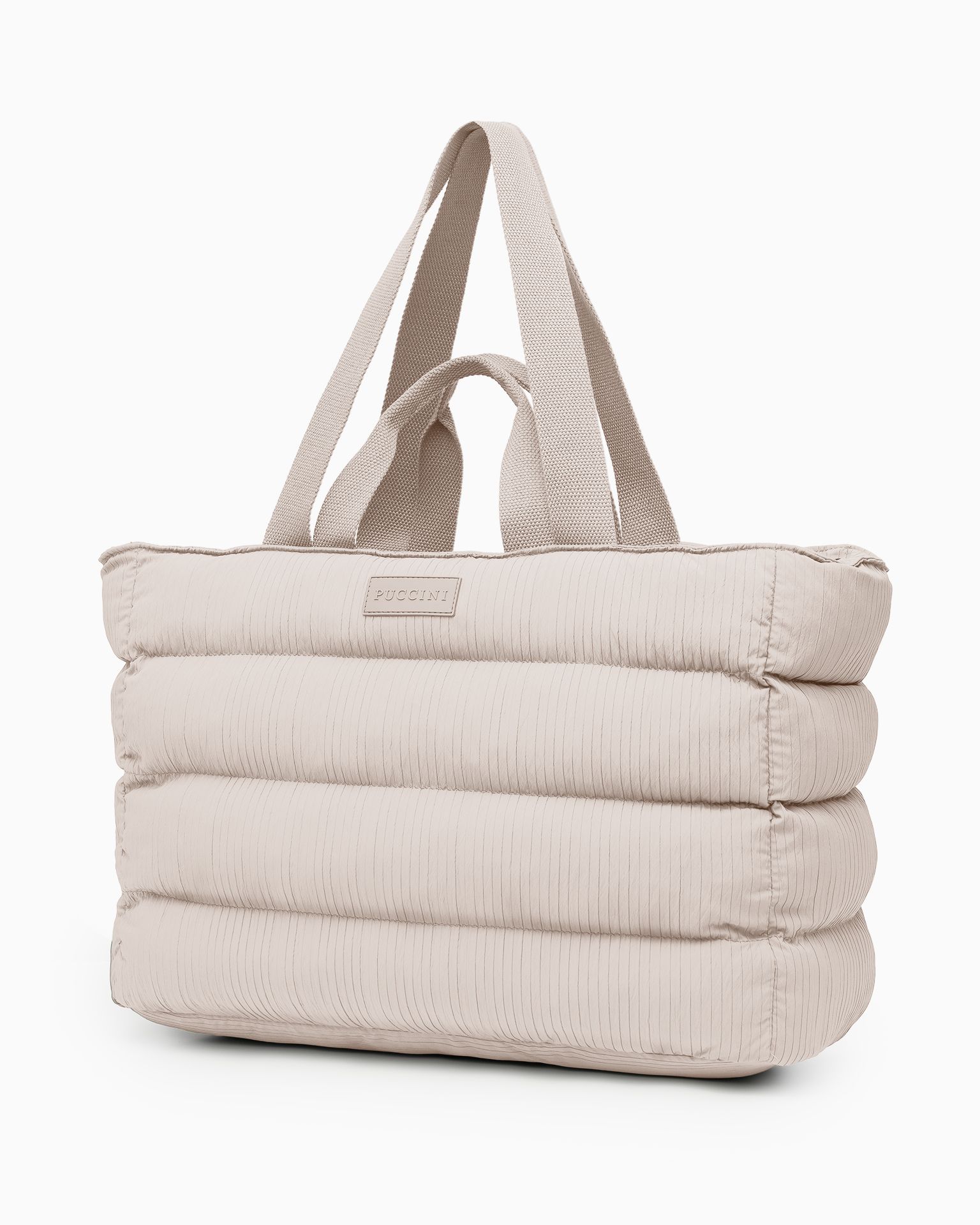 Městská taška s kapsou na laptop 15,6 palce světle béžová