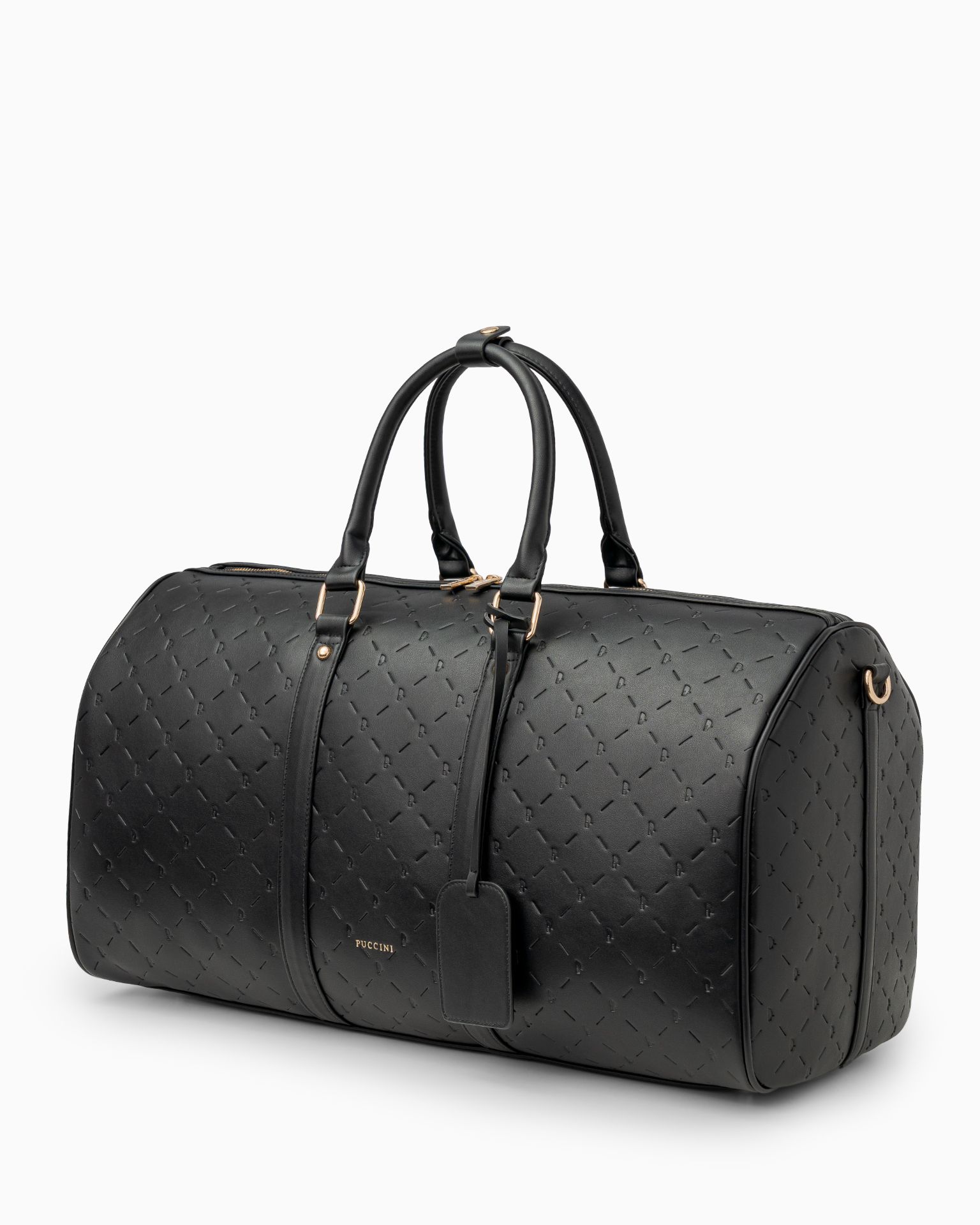 Cestovní taška z ekologické kůže monogram černá