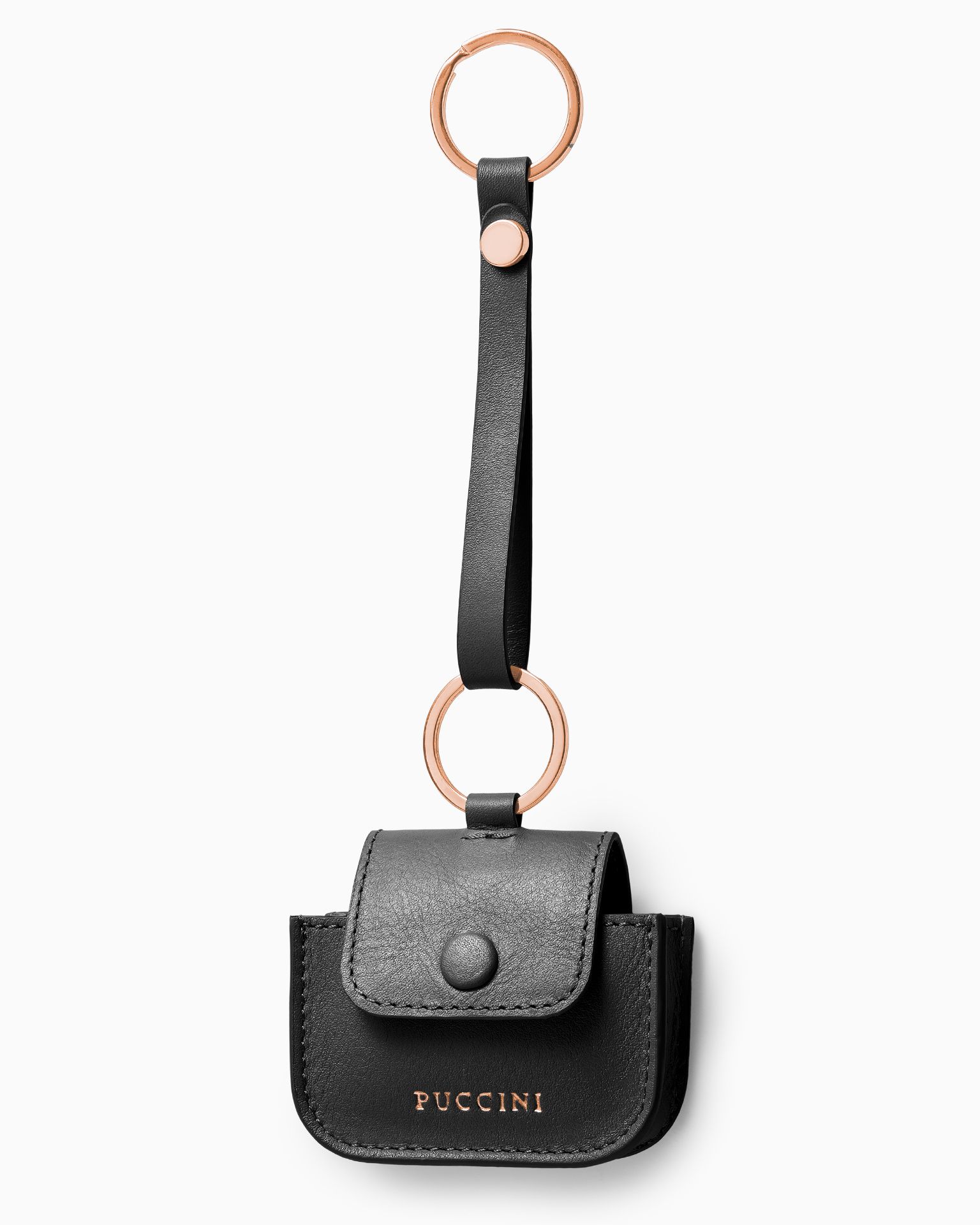 Koženkové pouzdro na sluchátka černé