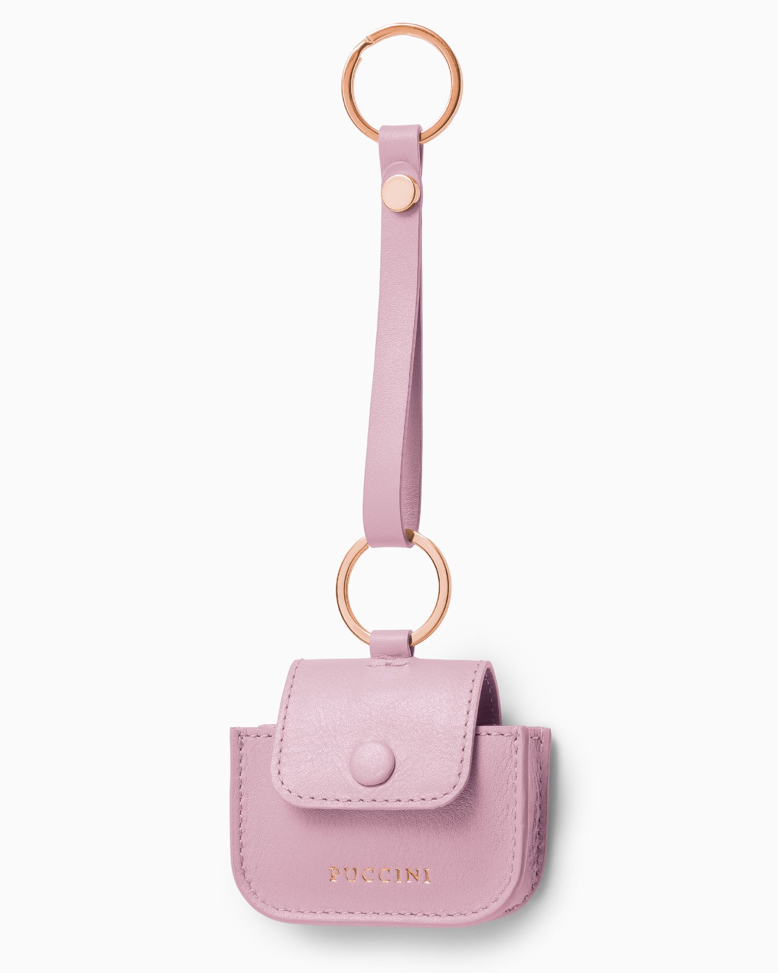 Koženkové pouzdro na sluchátka růžové