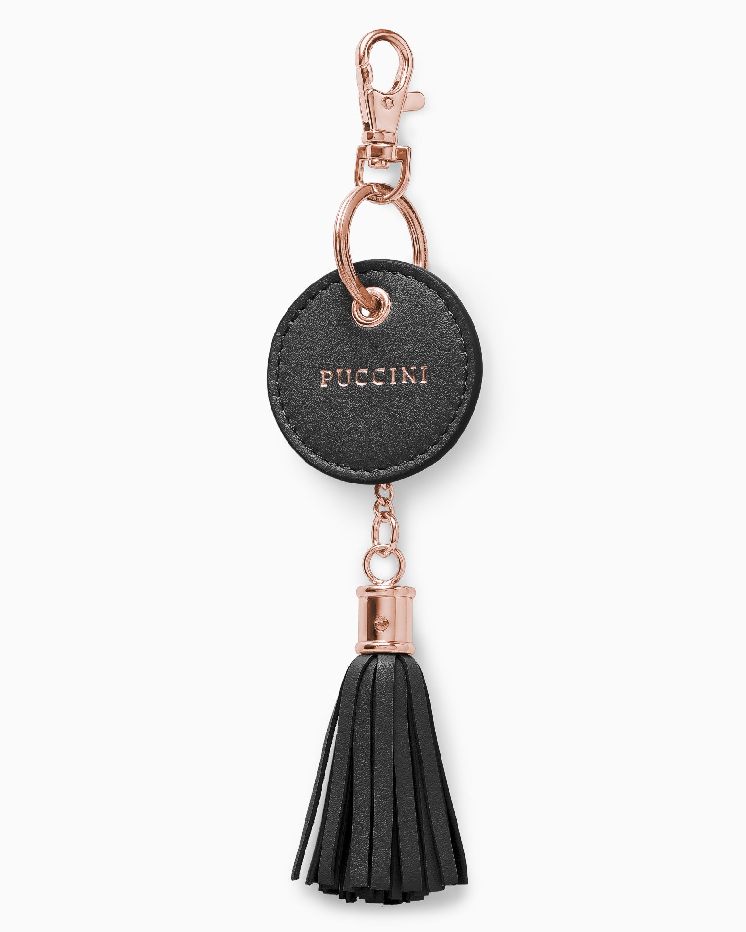 Přívěsek na klíče z přírodní kůže černý