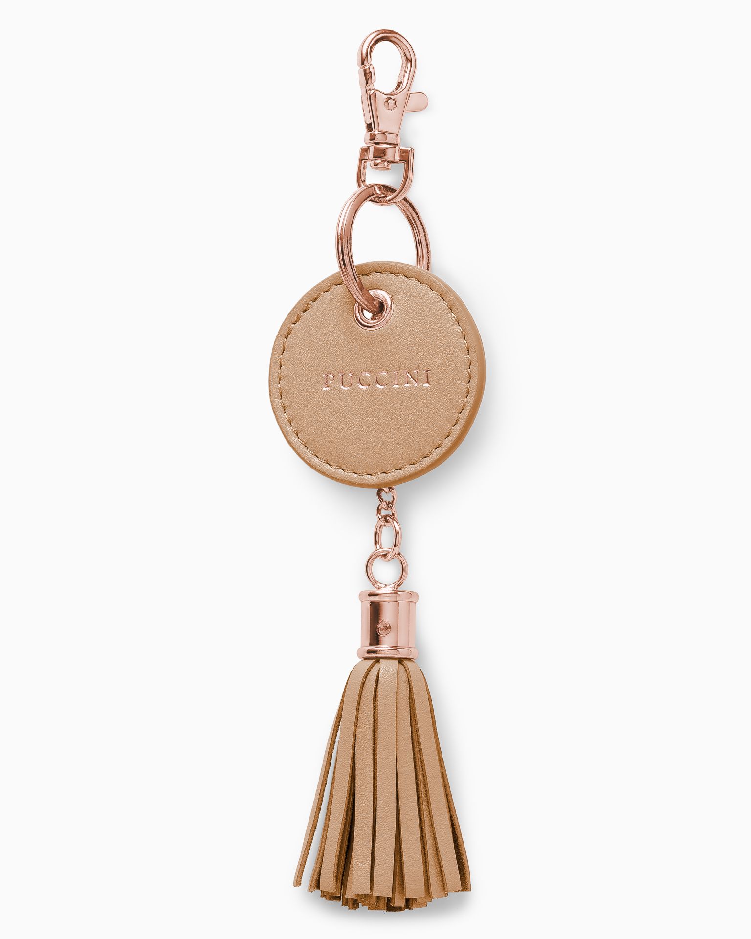 Přívěsek na klíče z přírodní kůže hnědý