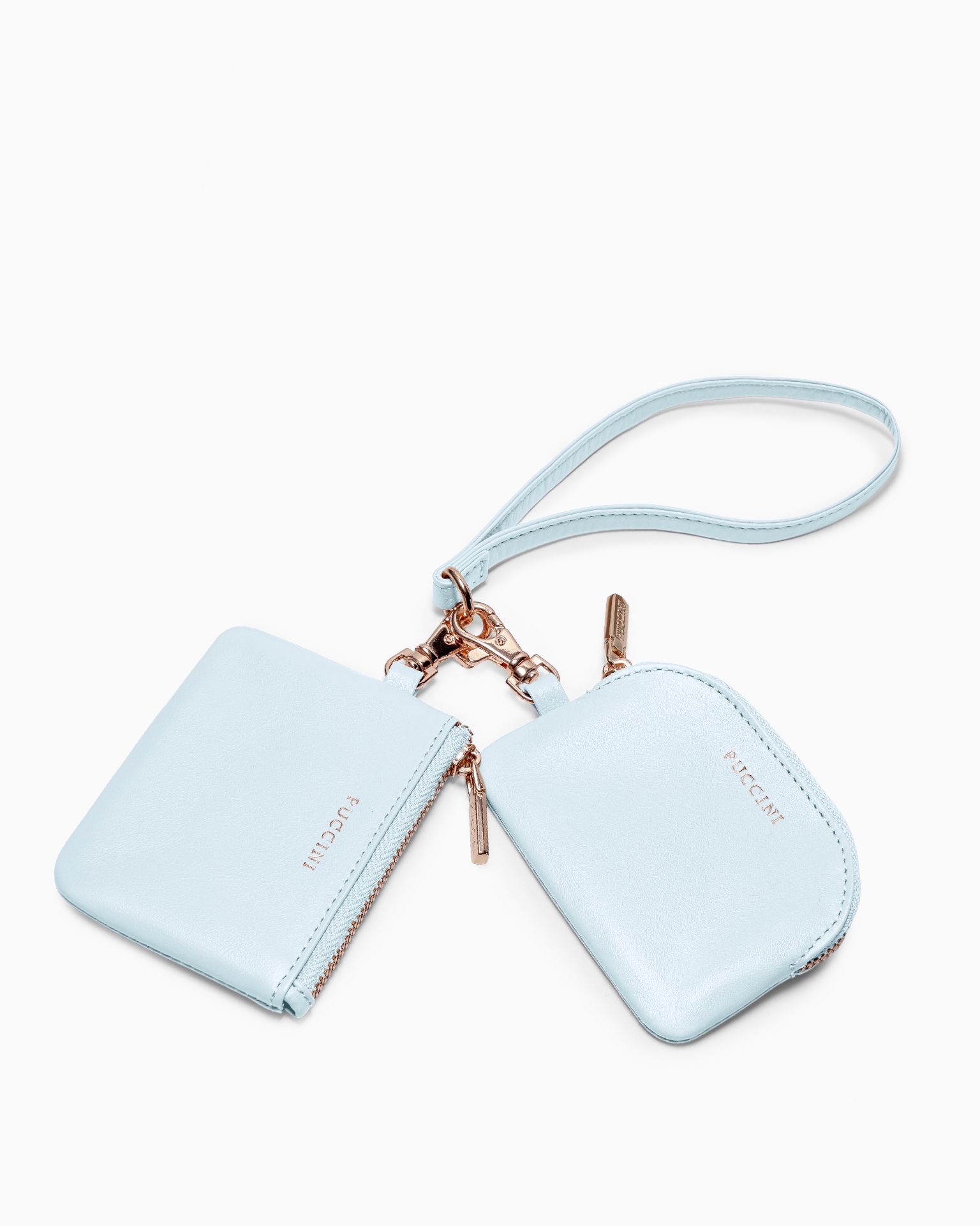 Přívěsek na klíče z přírodní kůže modrý