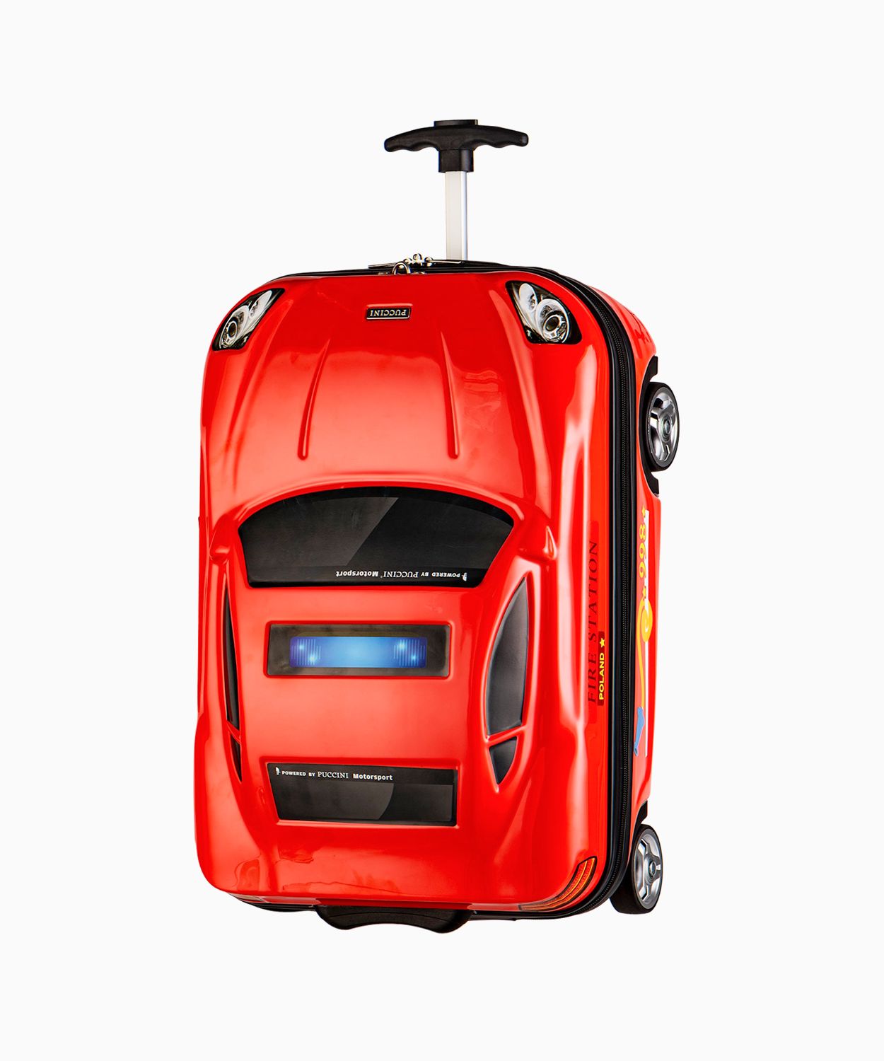 Dětský kabinový kufr červené autíčko