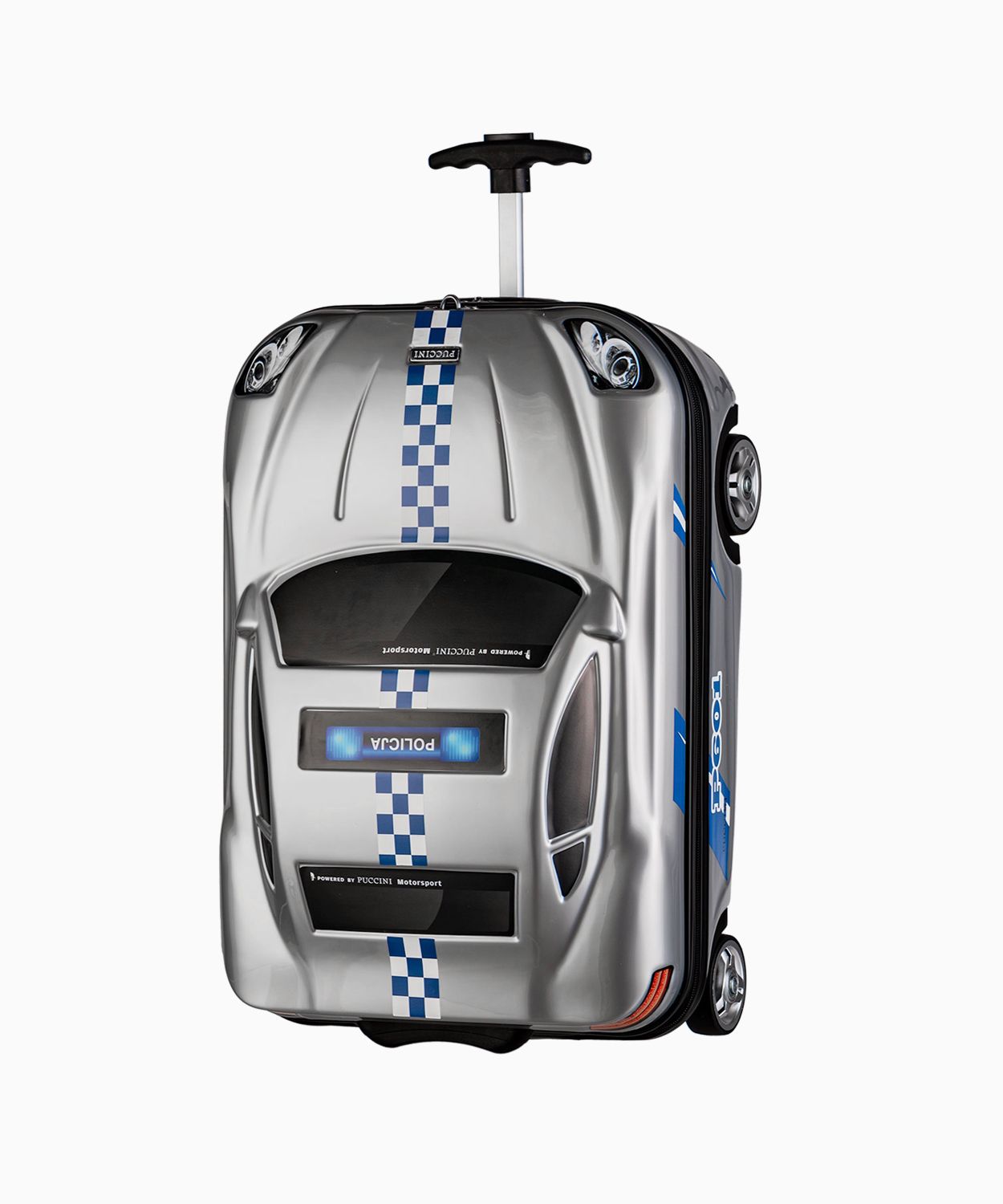 Dětský kabinový kufr šedé autíčko