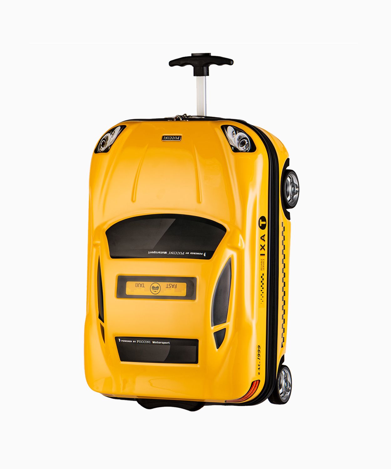 Dětský kabinový kufr žluté autíčko