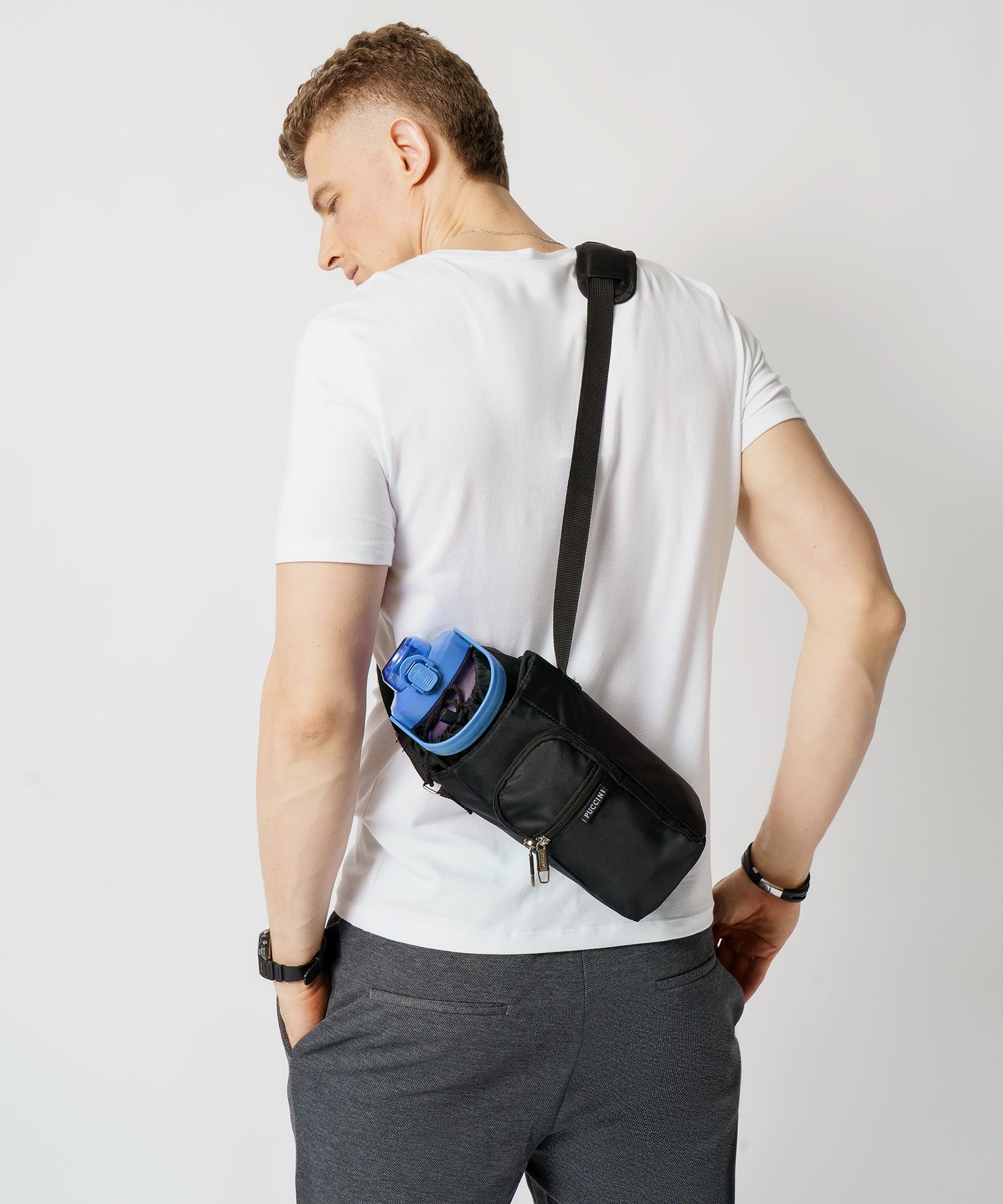 Termotaška na lahve černá