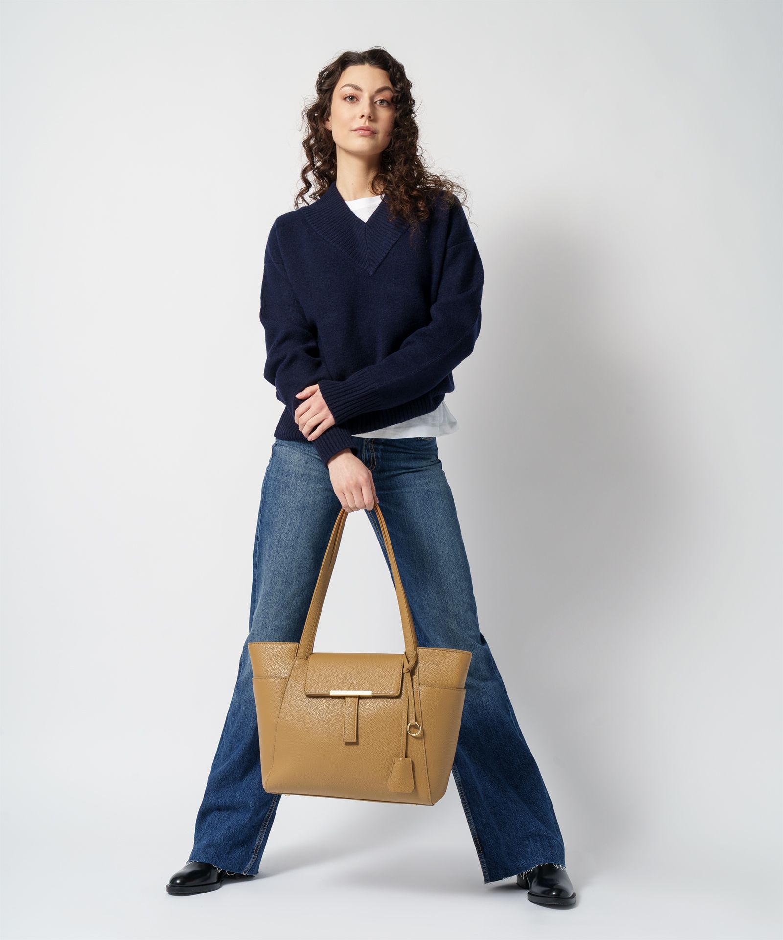 Velká dámská nákupní taška hnědá