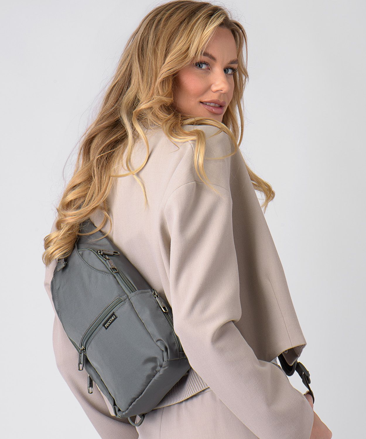 Sling Bag Crossbody batoh zelený