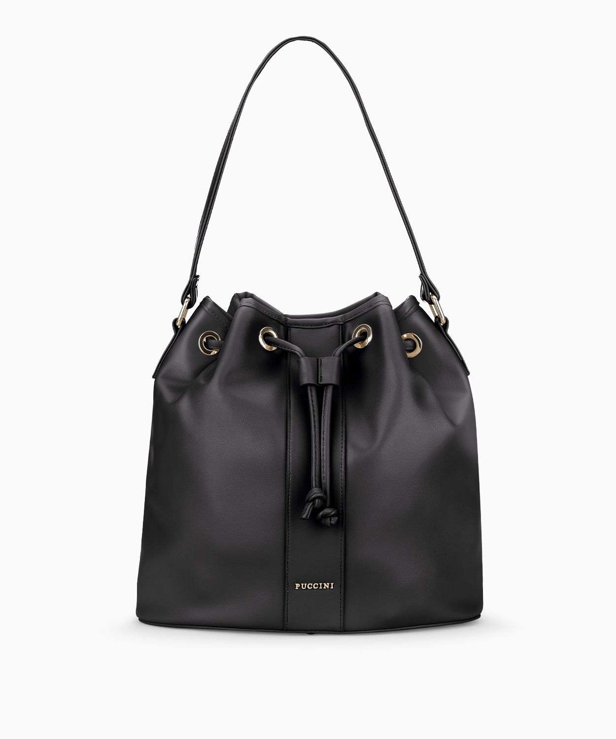 Dámský vak z ekologické kůže se zapínáním na druk černý