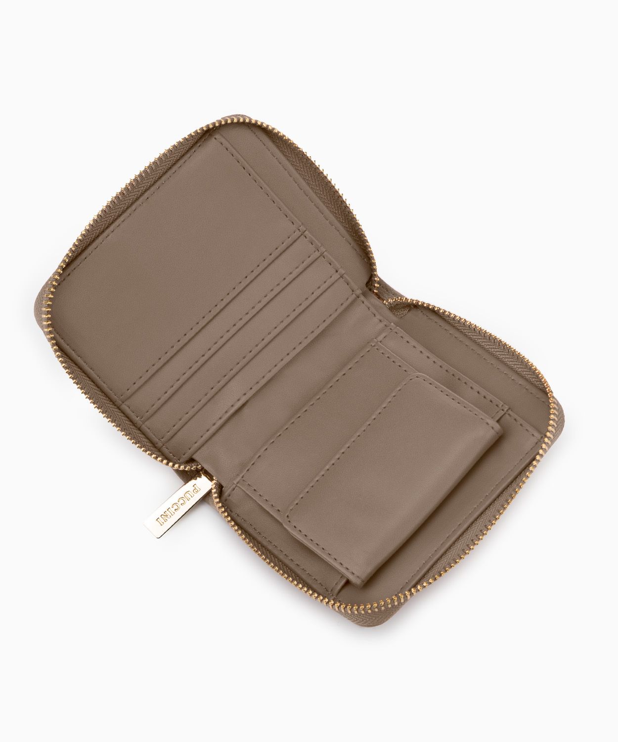 Dámská peněženka z ekologické kůže na zip hnědá