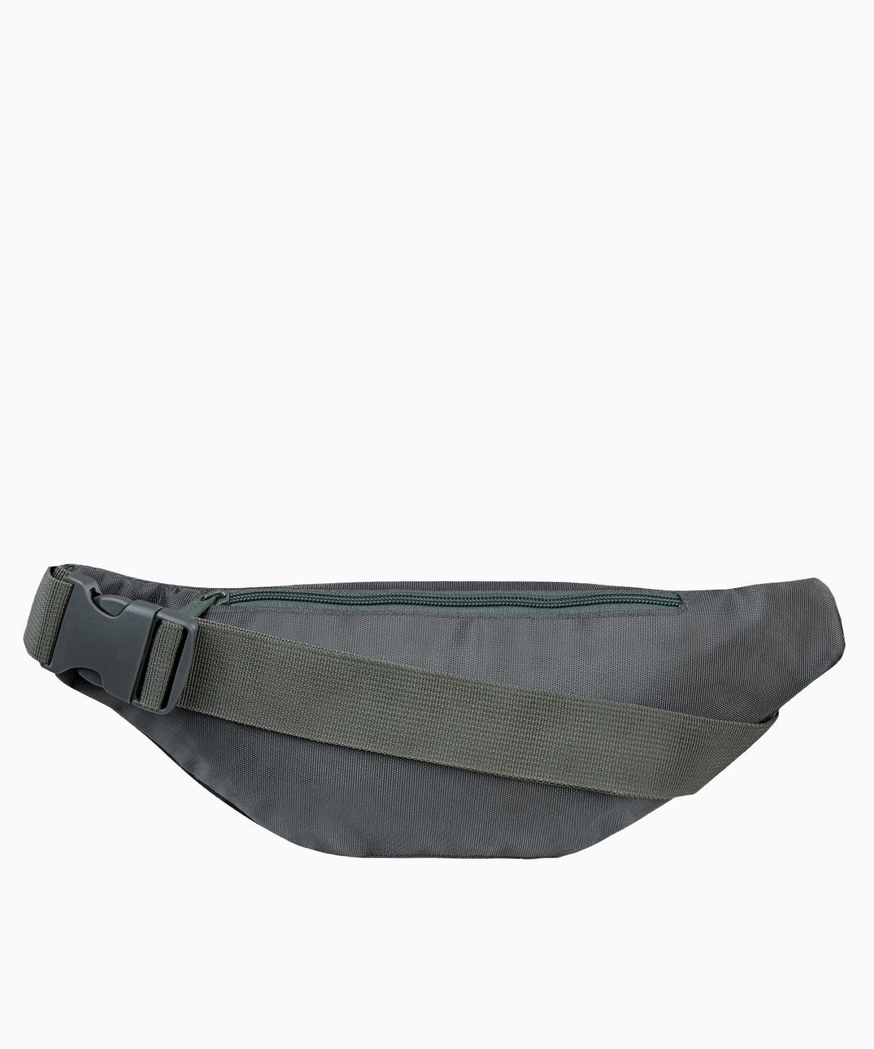 Zelená textilní ledvinka s neonovou podšívkou