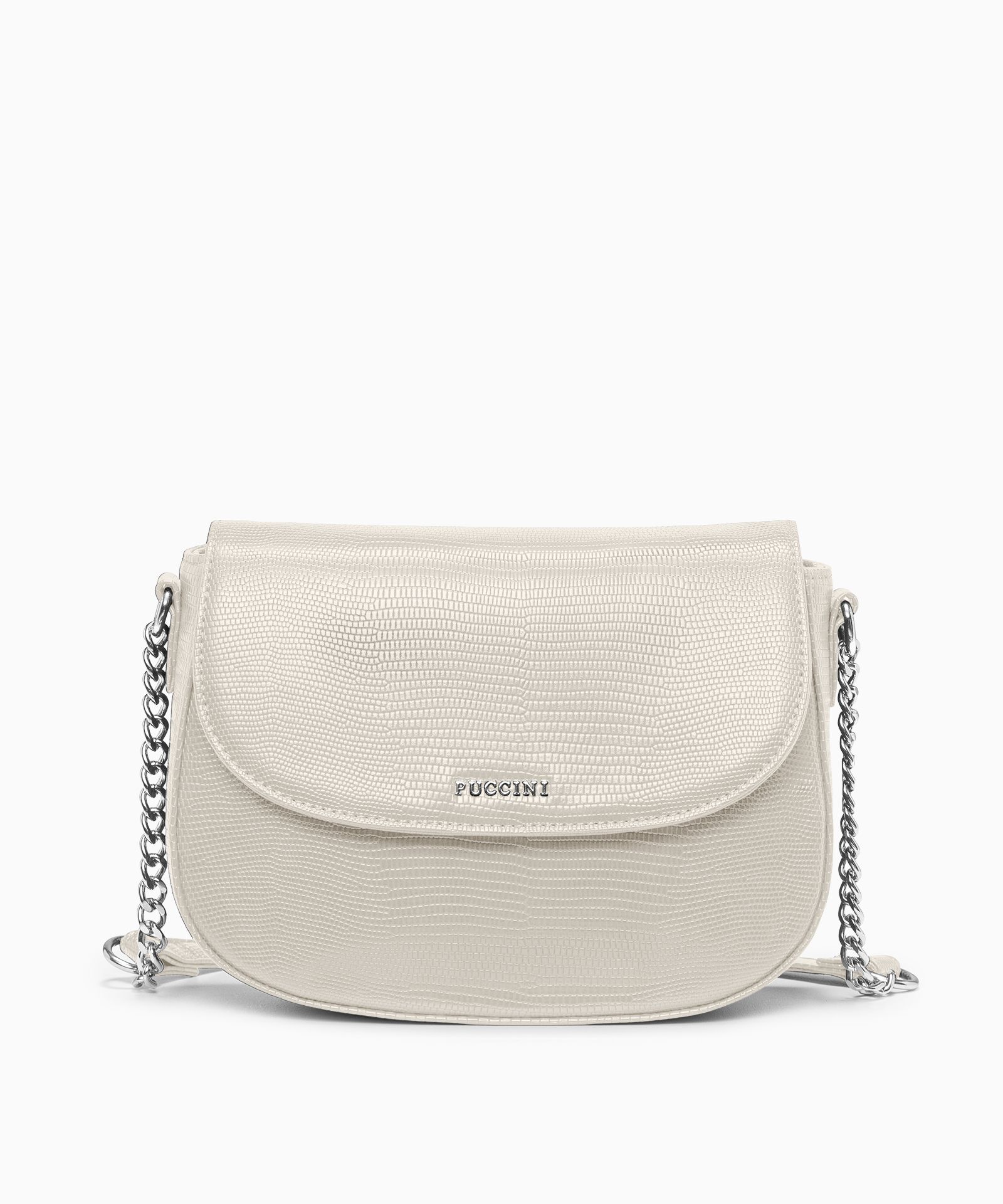 Ještěří béžová crossbody taška z ekokůže s potiskem