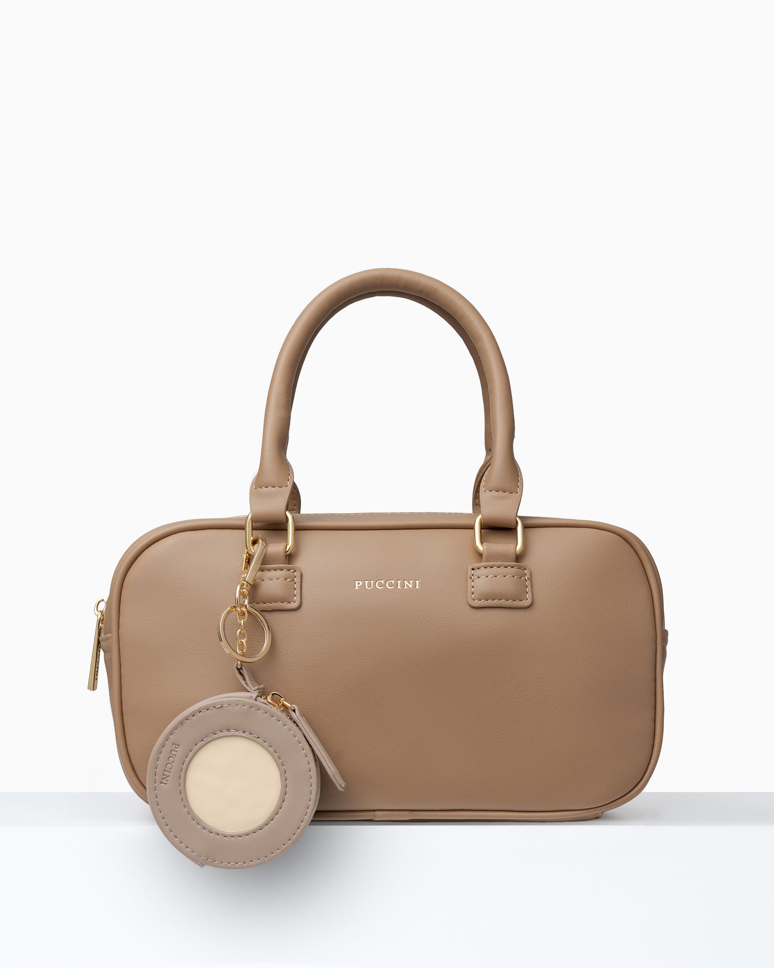 Kľúčový reťazec na kabelku béžová