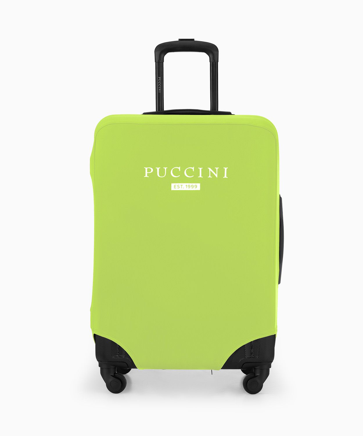 Ochranný obal na střední kufr limetkově zelený