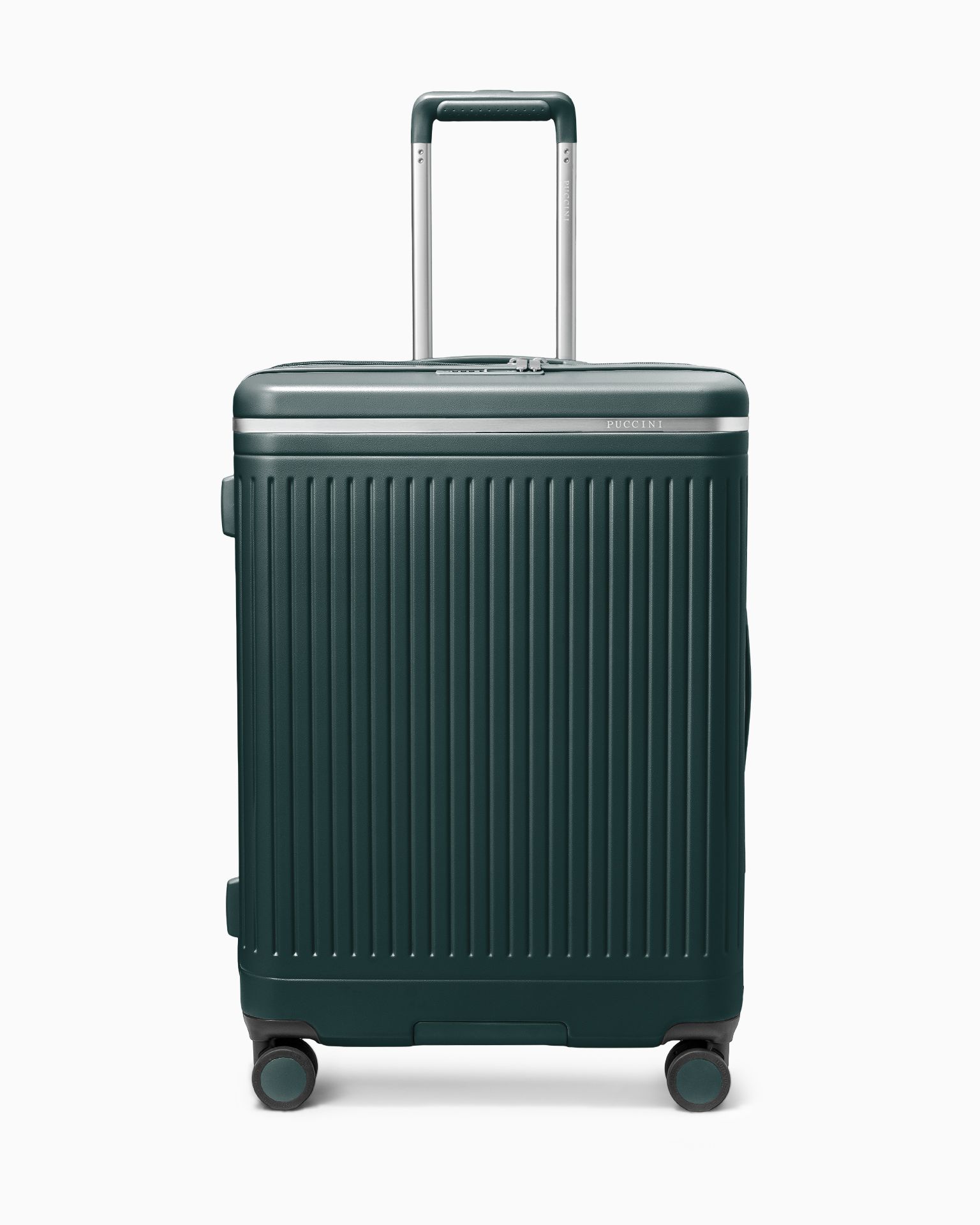 Střední kufr z polykarbonátu zelený