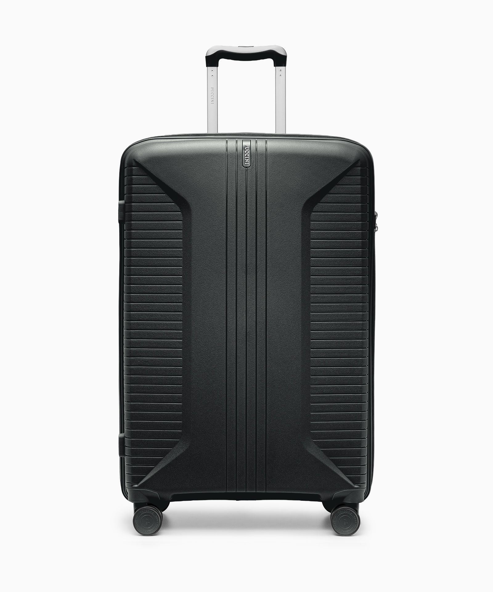 Velký kufr na kolečkách z polypropylenu v černé barvě