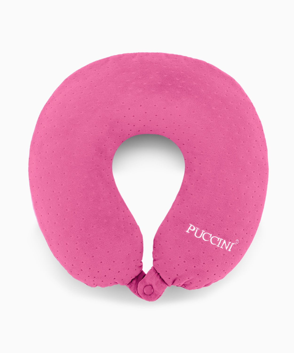 Cestovní pěnový polštář rohlík fuchsiový