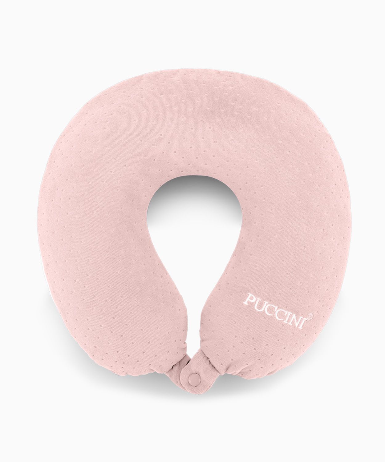 Cestovní pěnový polštář rohlík růžový