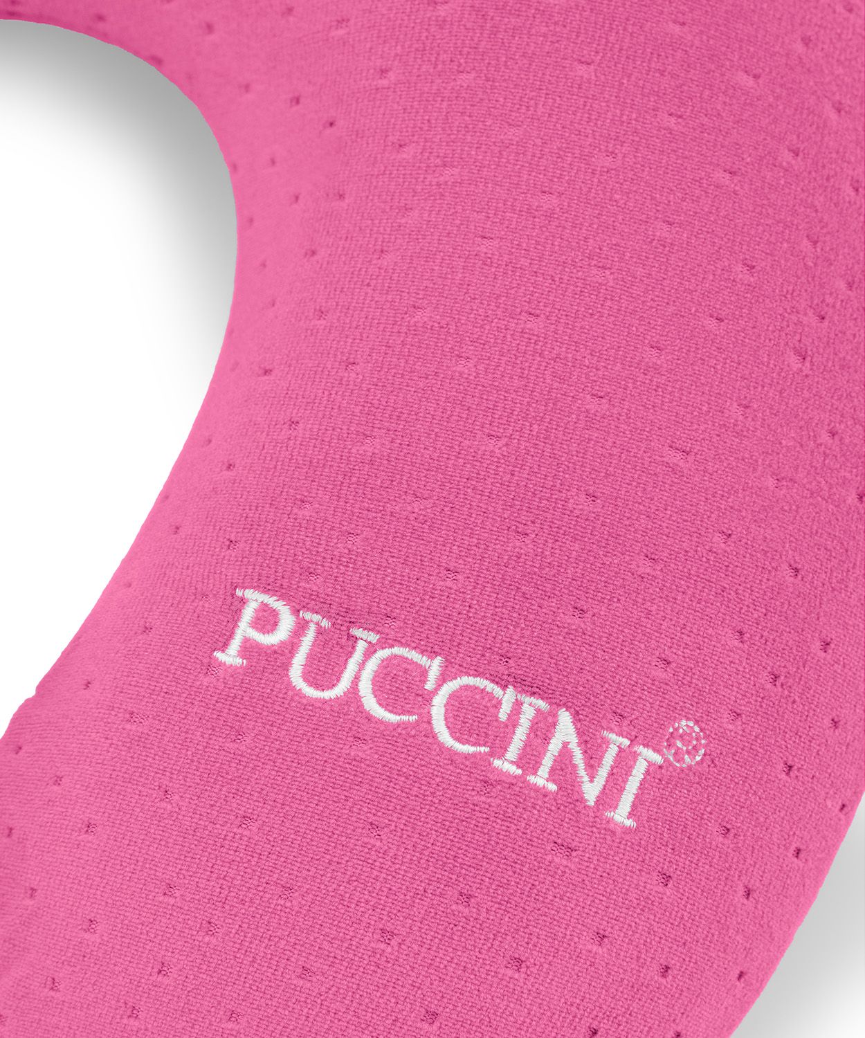 Cestovní pěnový polštář rohlík fuchsiový