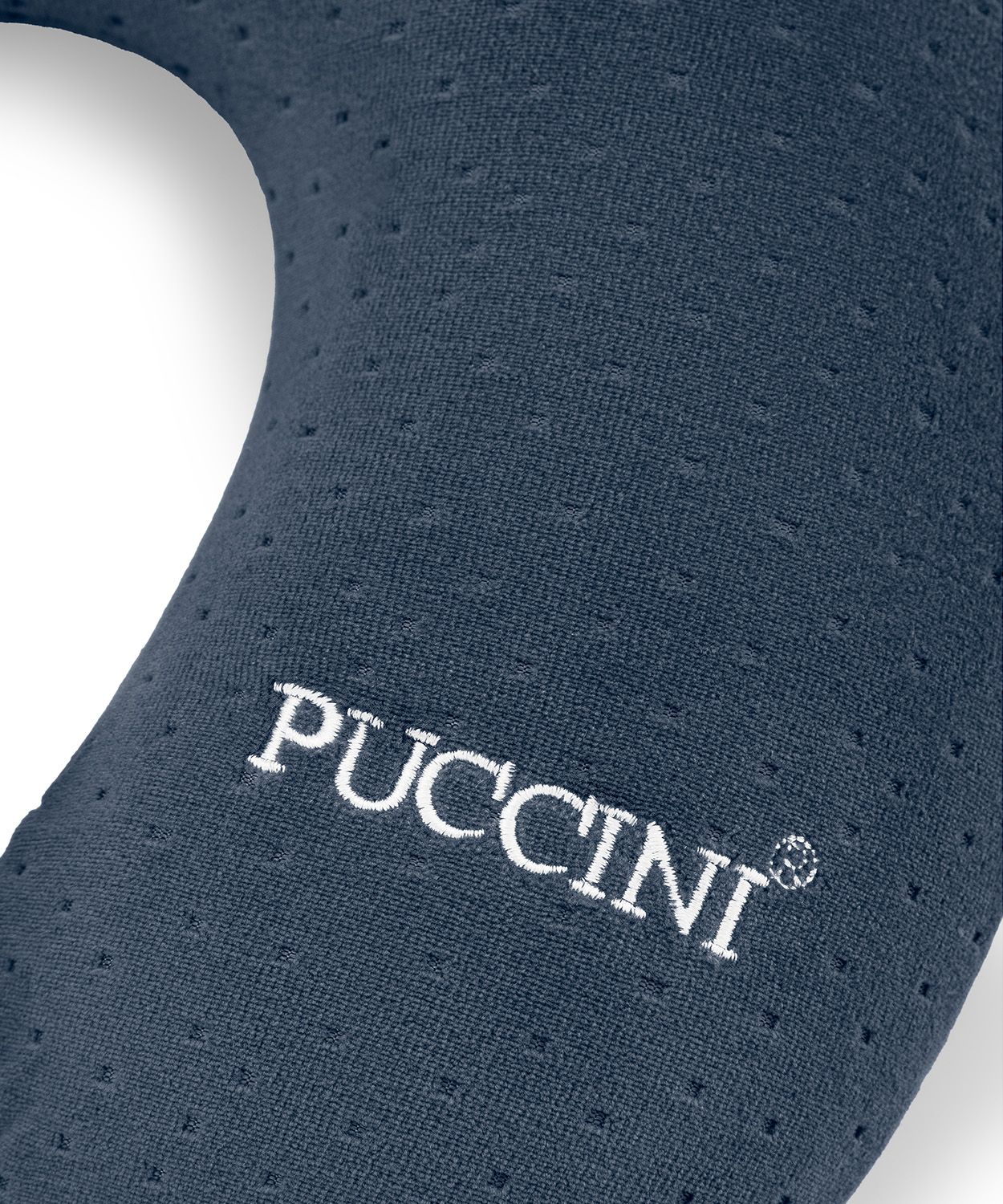 Cestovní pěnový polštář rohlík tmavě modrý