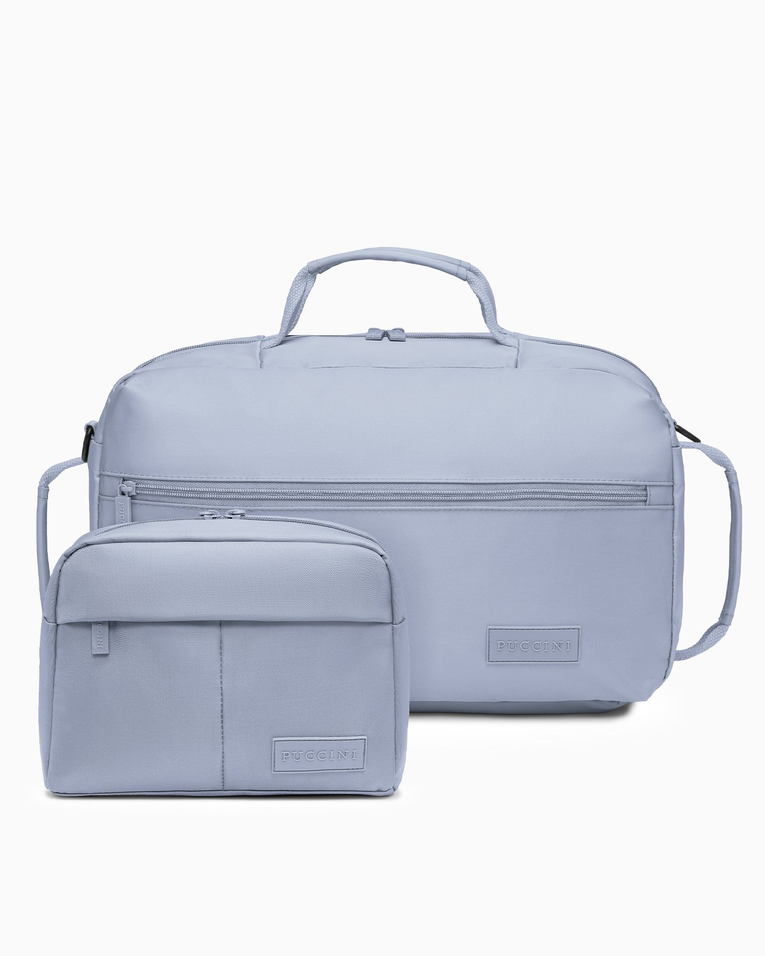 Sada cestovní taška + kosmetička šedá