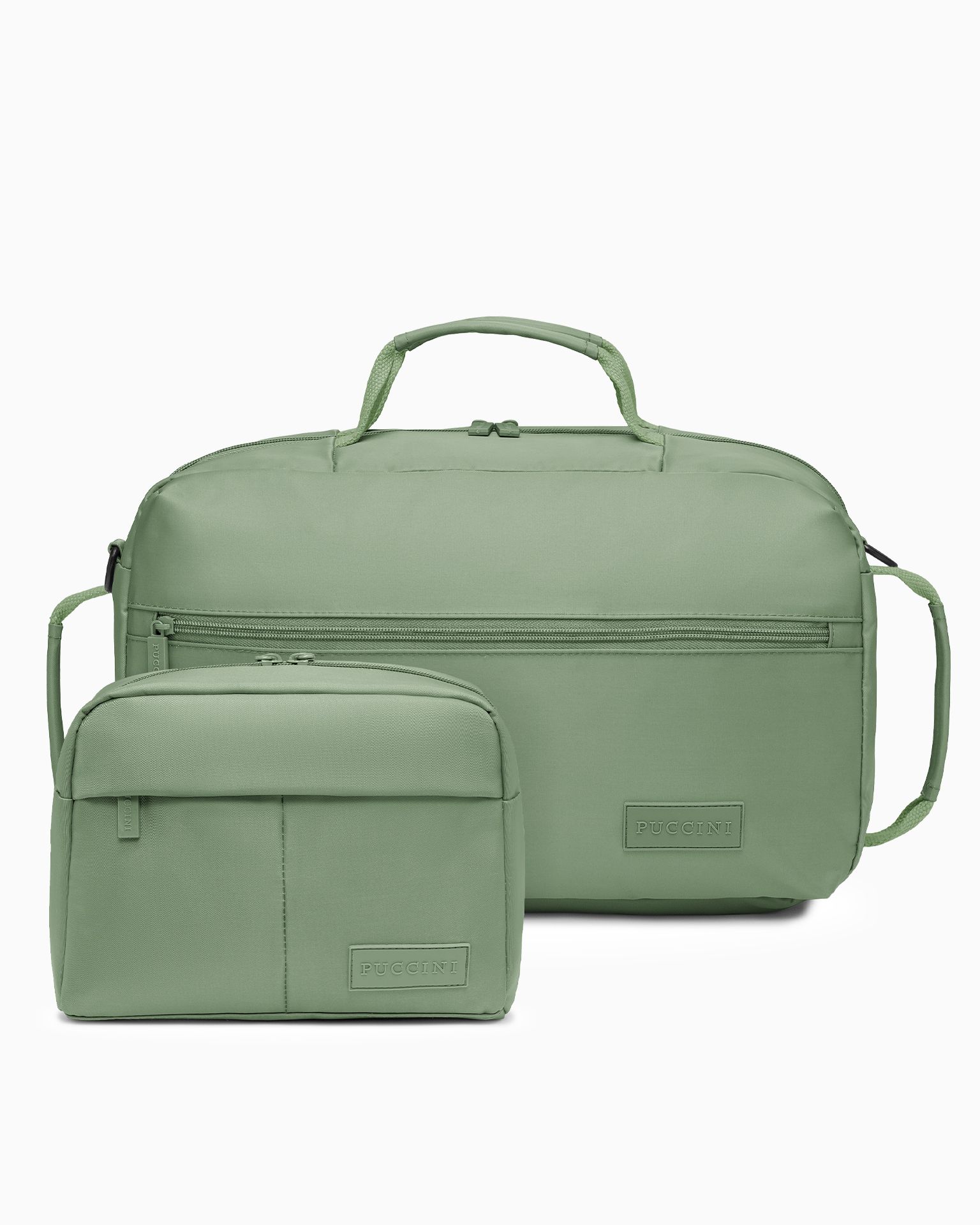 Sada cestovní taška + kosmetická taška zelená