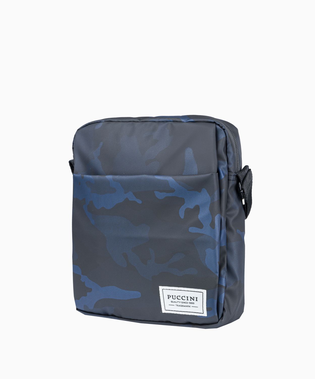 Pánská tmavě modrá taška s maskáčovým vzorem