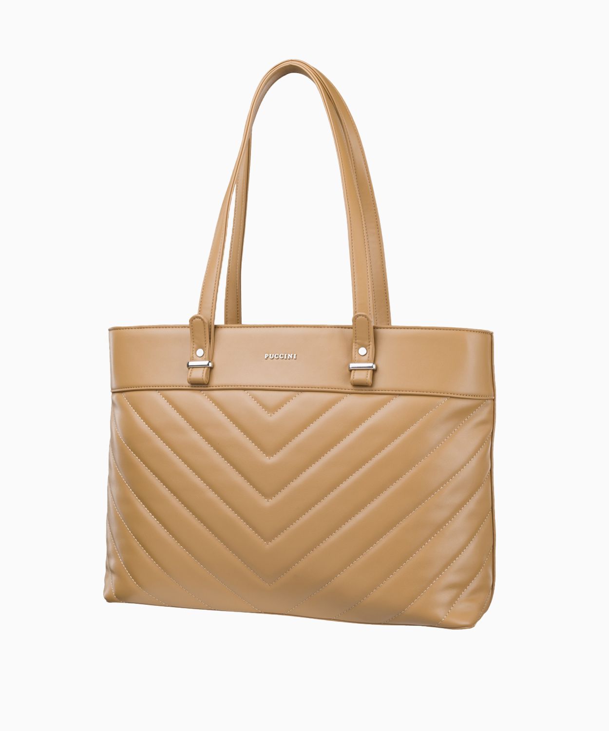 Elegantní kabelka typu shopper s diagonálním prošíváním