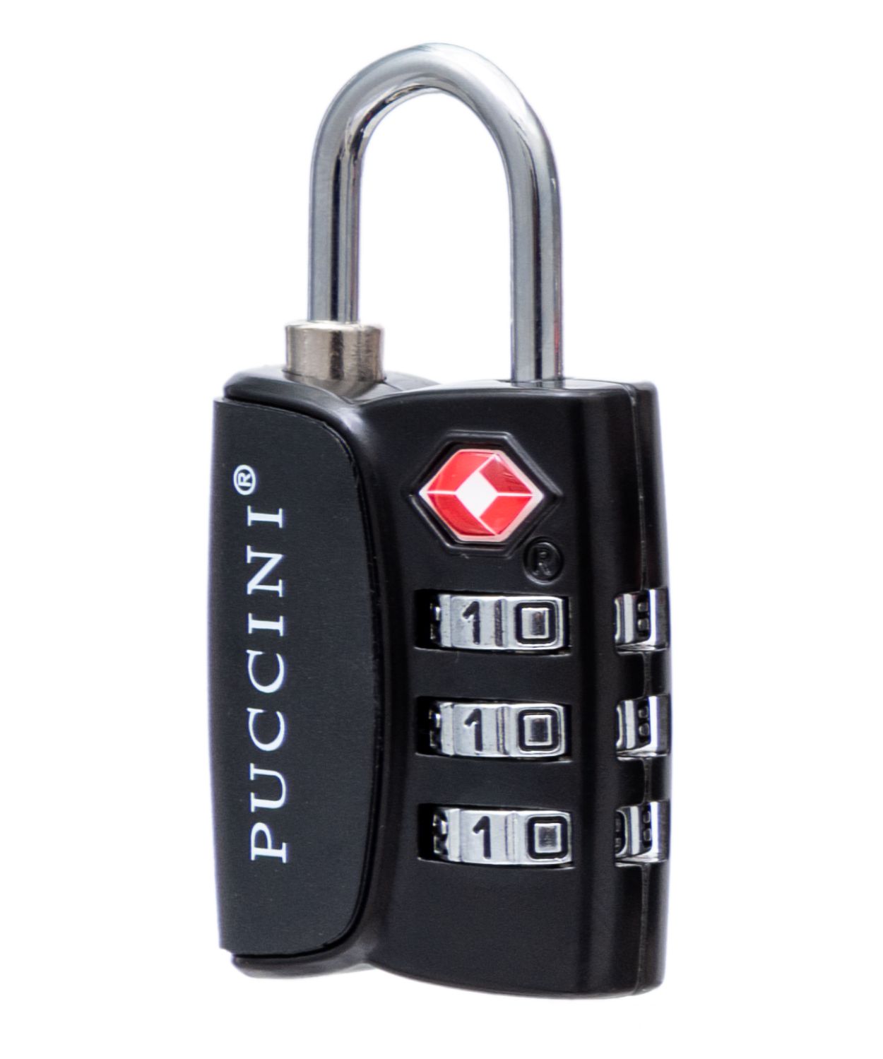 Černý visací zámek na zavazadla s kombinačním zámkem TSA