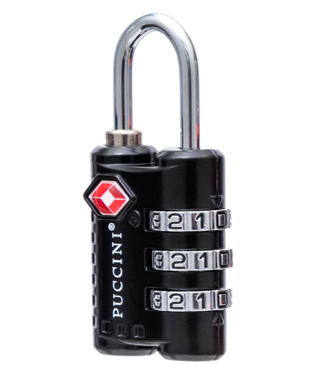 Černý visací zámek na zavazadla s kombinačním zámkem TSA