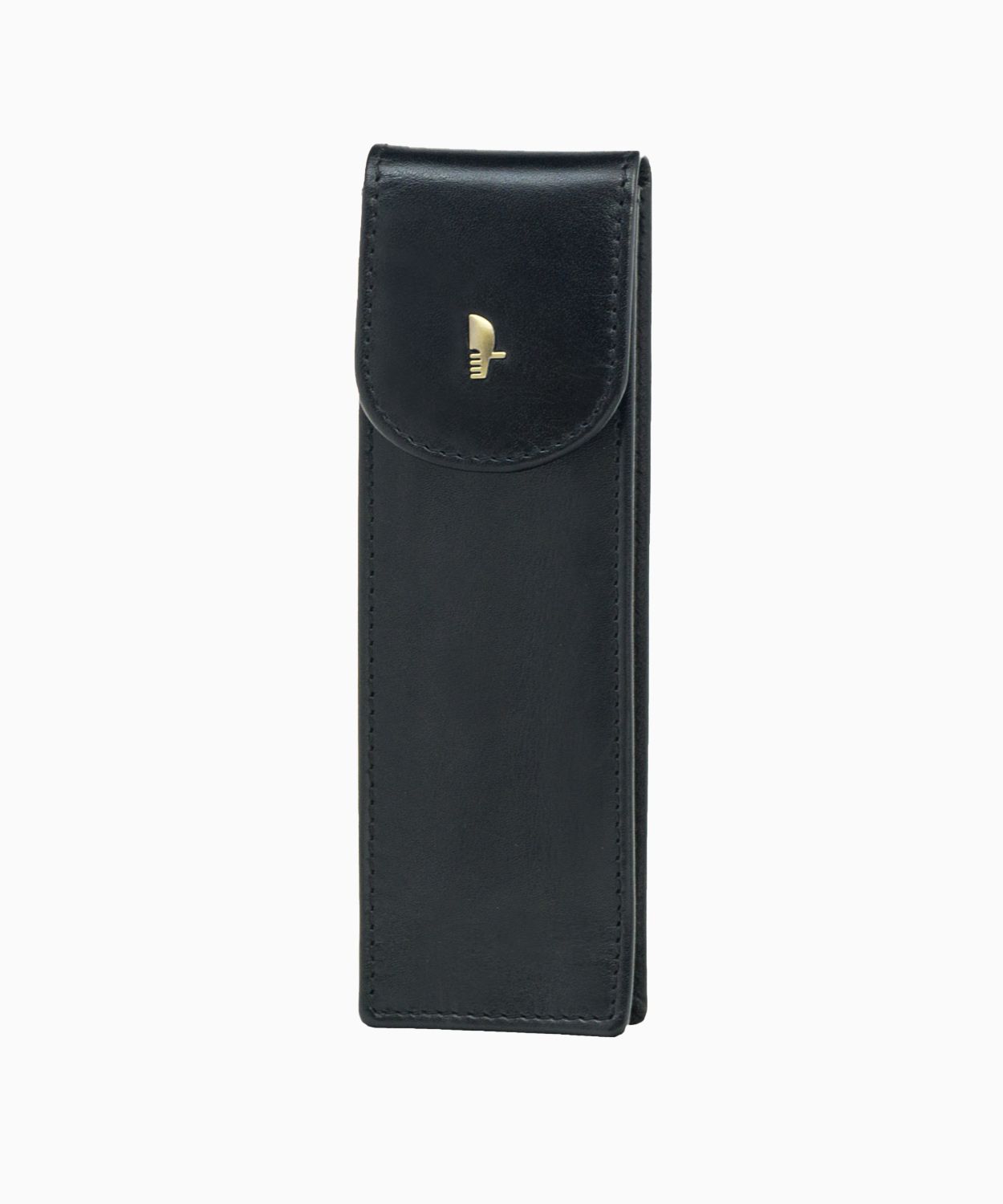 Černé elegantní kožené pouzdro na pera
